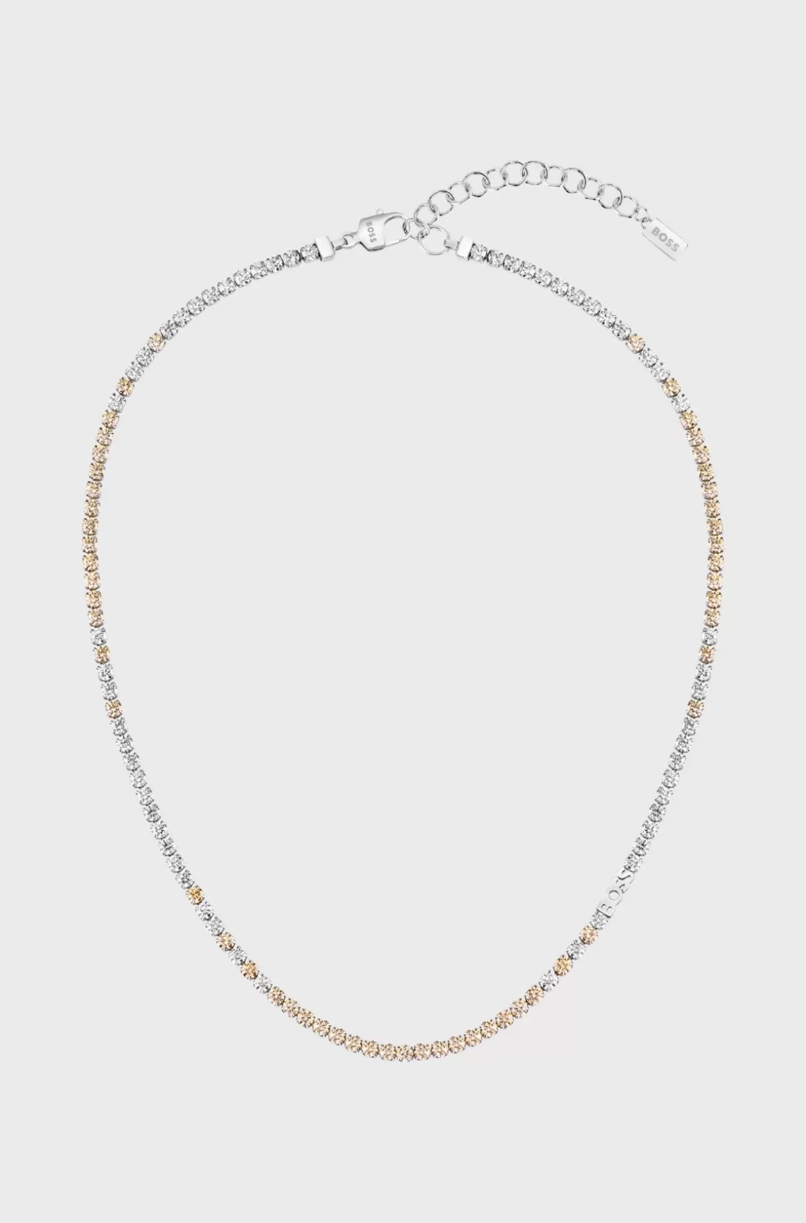 HUGO BOSS Adjustable Necklace With Clear And Champagne-coloured Crystals