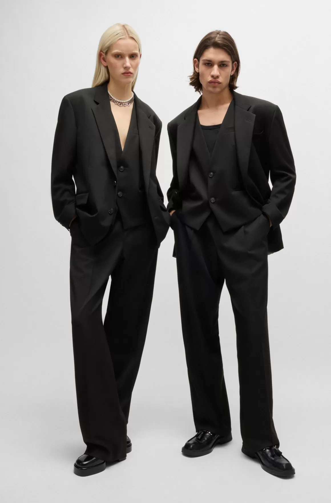 HUGO BOSS All-gender Bukser Med Relaxed Fit Og Elastisk Linning