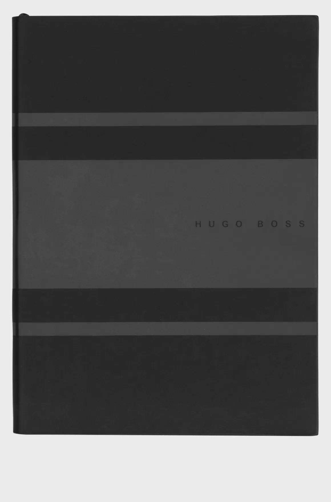 HUGO BOSS A5-notesblok Indbundet I Gråstribet Imiteret Læder