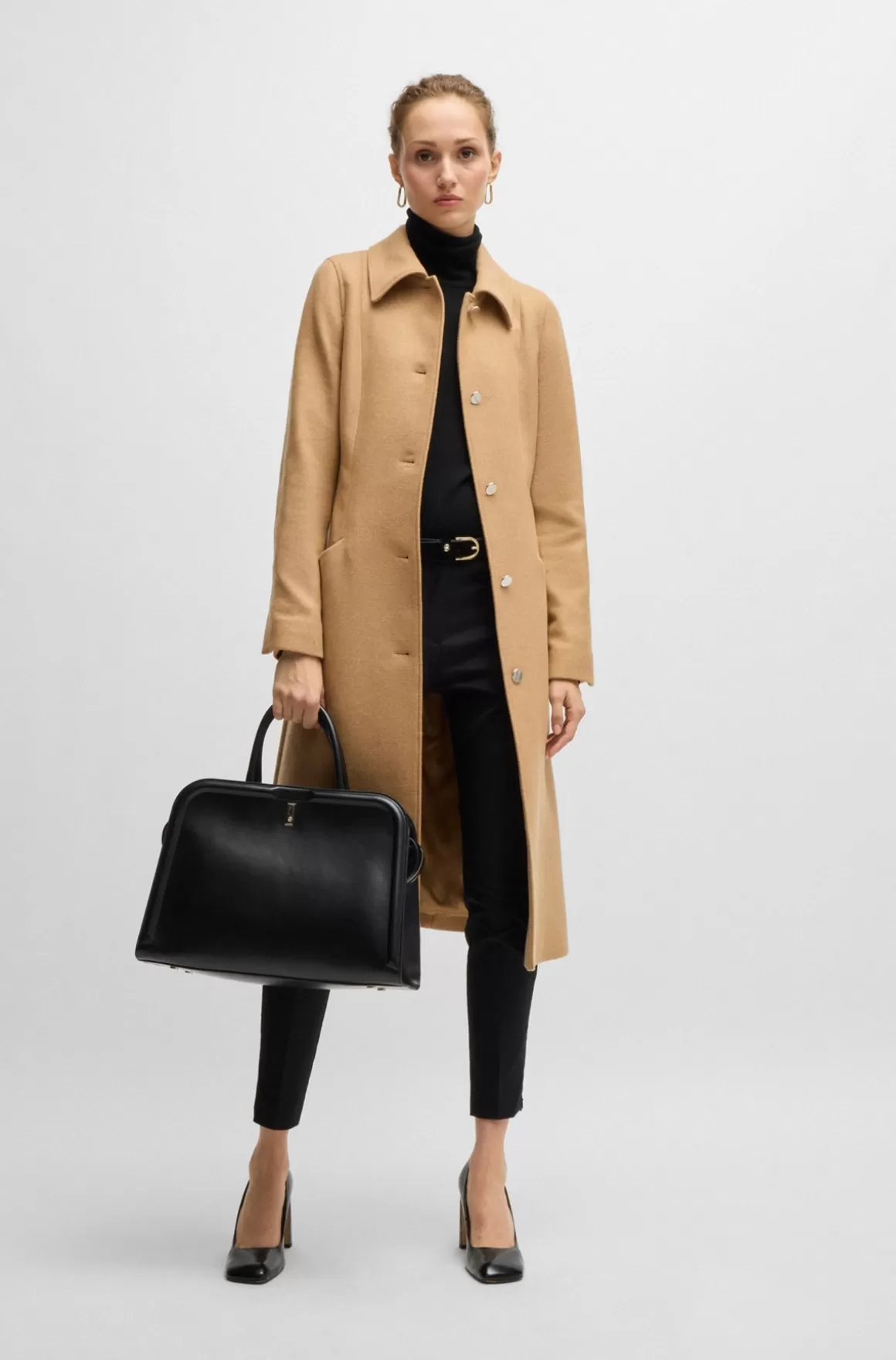 HUGO BOSS Ariell Tote Bag I Læder Med Udtagelig Pouch