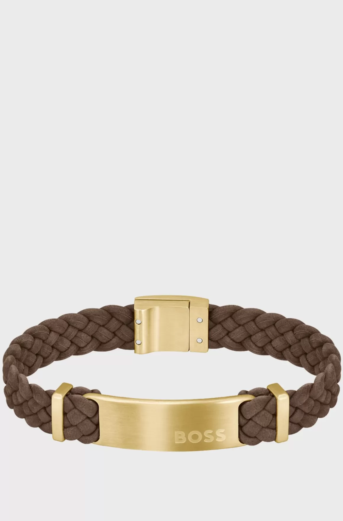 HUGO BOSS Armbånd I t Flettet Ruskind Med Logoplade