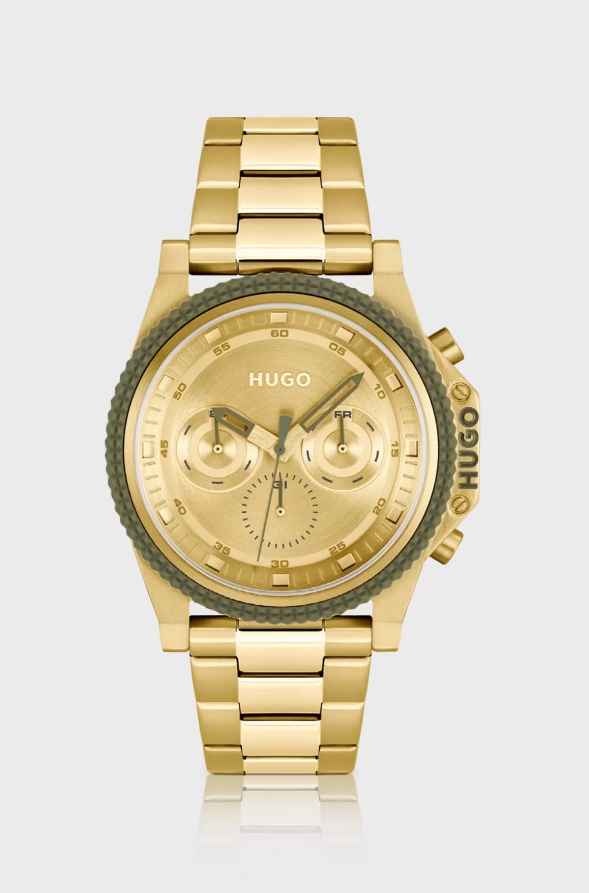 HUGO BOSS Armbåndsur Med Kæderem Og farvet Urskive