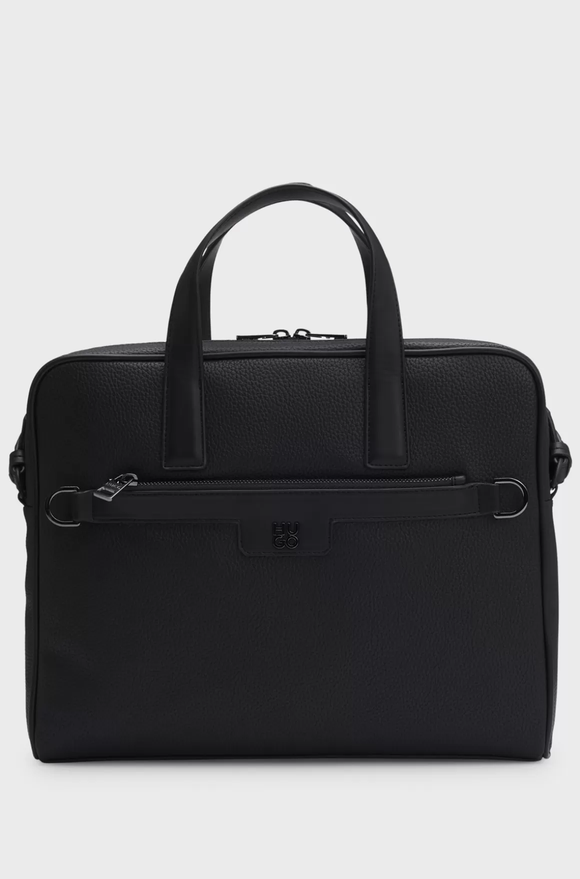HUGO BOSS Attachetaske I Imiteret Narvlæder Med Stablet Logo