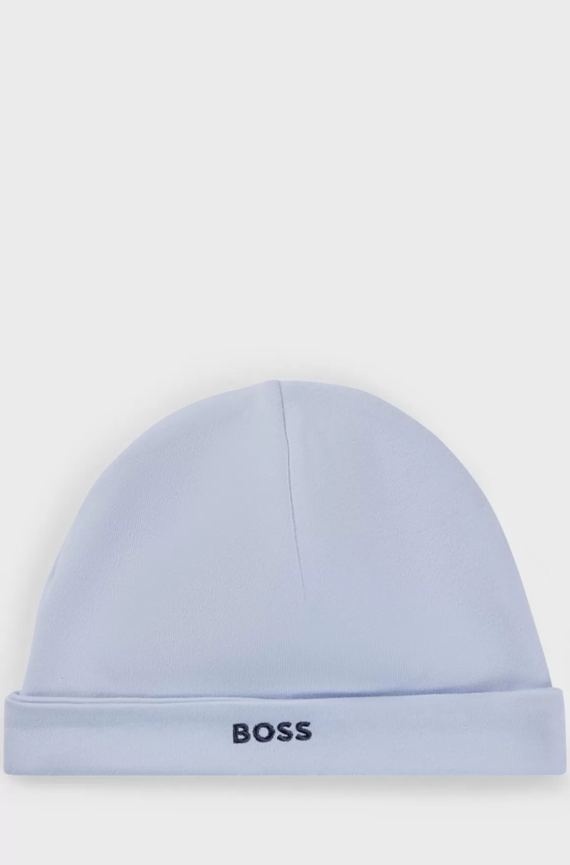 Børn HUGO BOSS Babyhat I Bomuld Med Broderet Logo