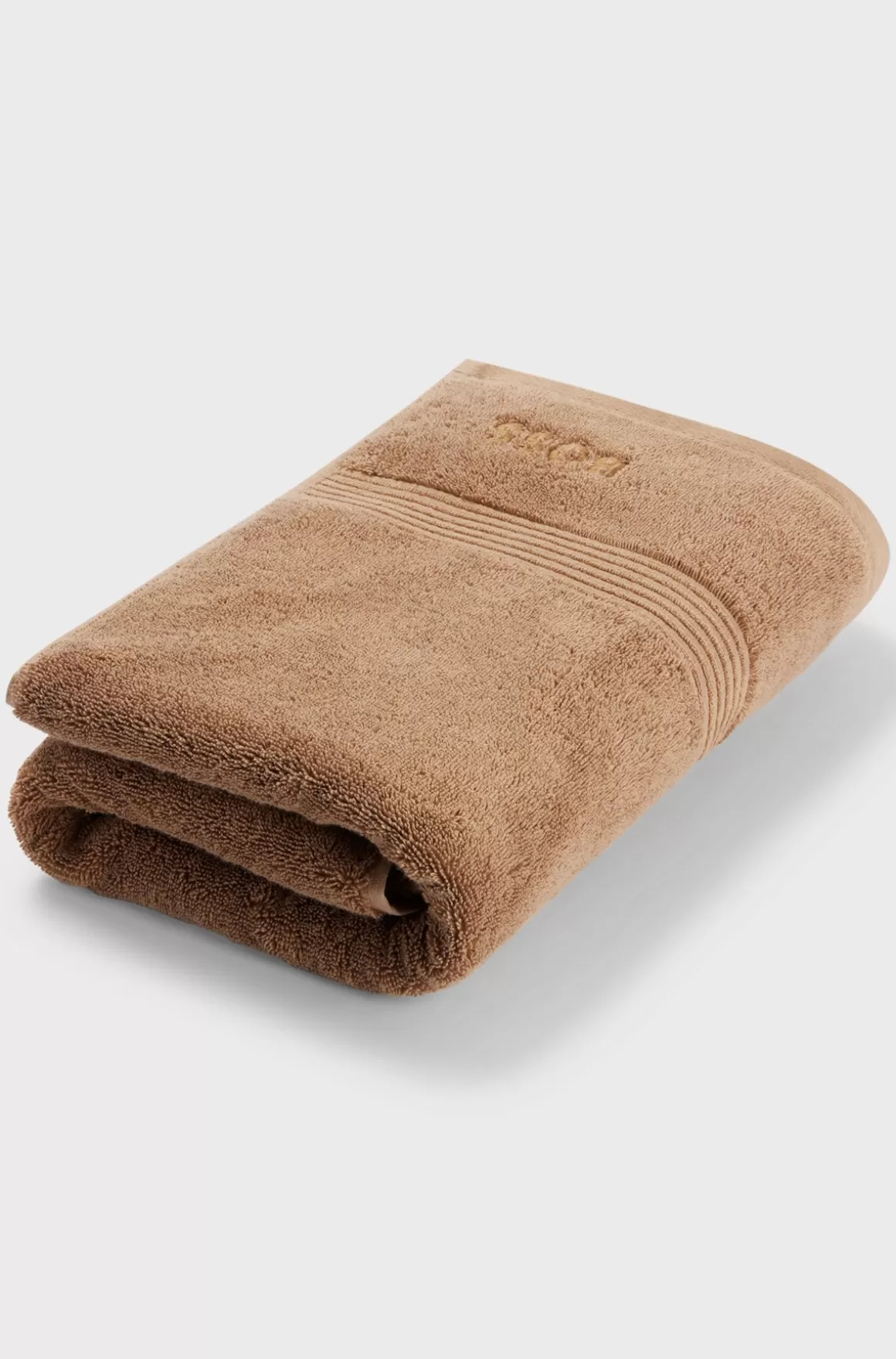 HUGO BOSS Badehåndklæde Med Logo I ægæisk Bomuld