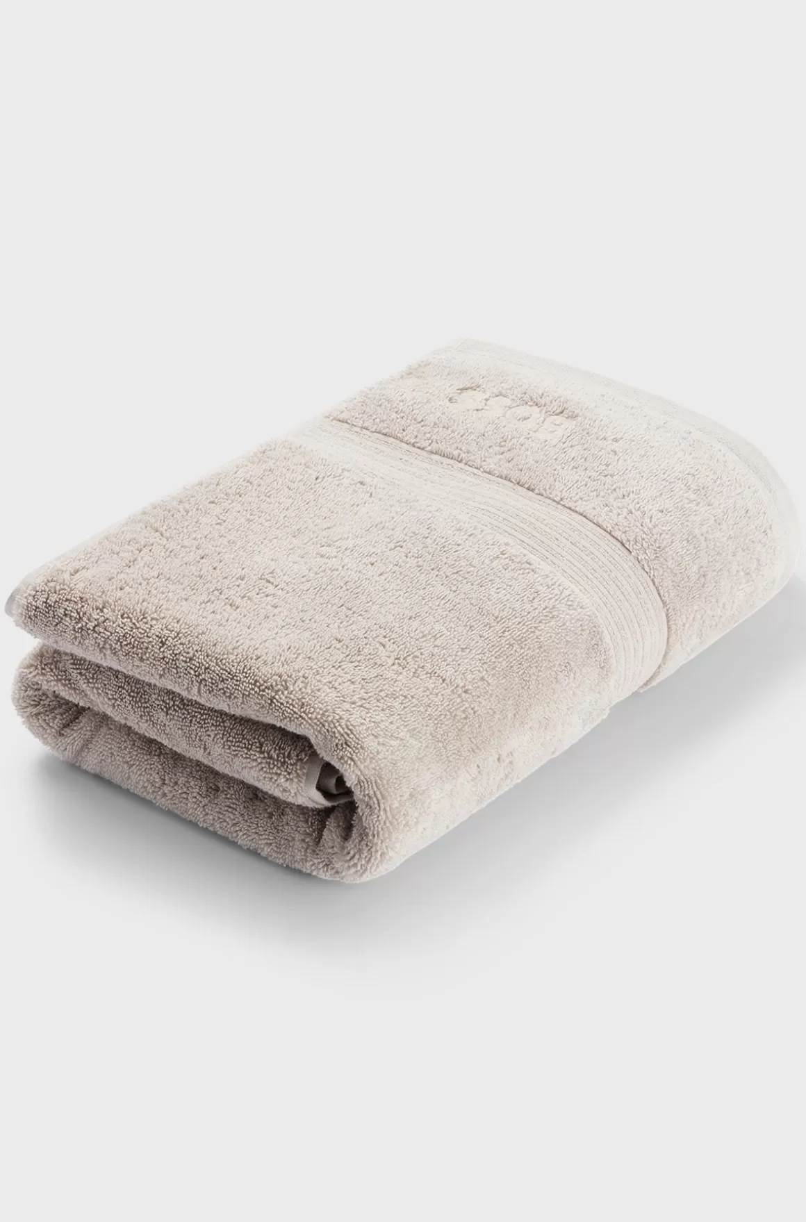 HUGO BOSS Badehåndklæde Med Logo I ægæisk Bomuld