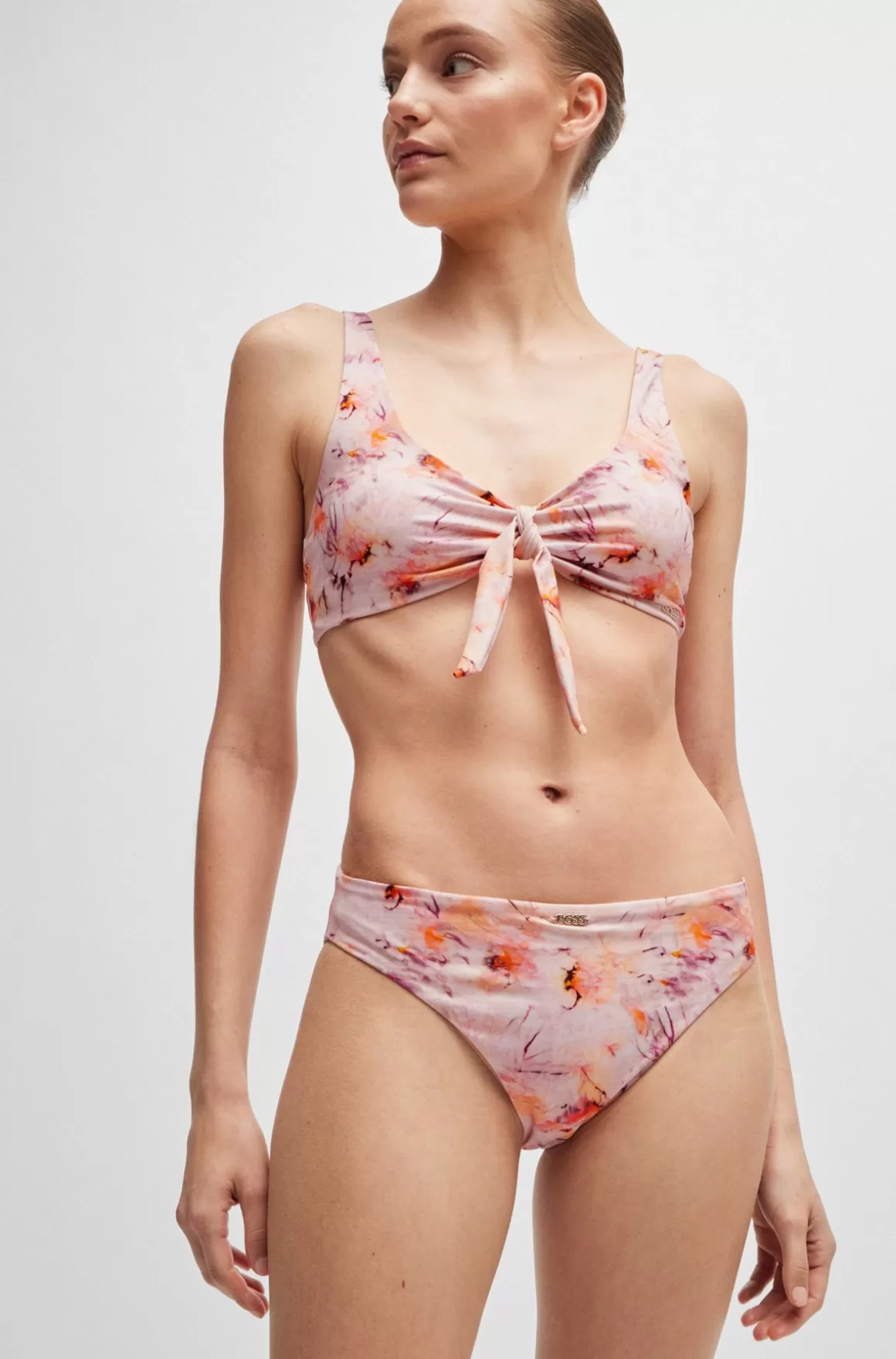 HUGO BOSS Bikinitrusser Med Print Og Logo