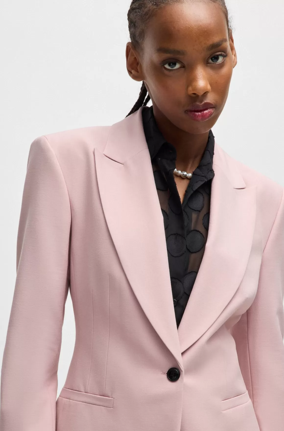 HUGO BOSS Blazer Med Slim Fit Og Timeglasfigur Samt Fuld For
