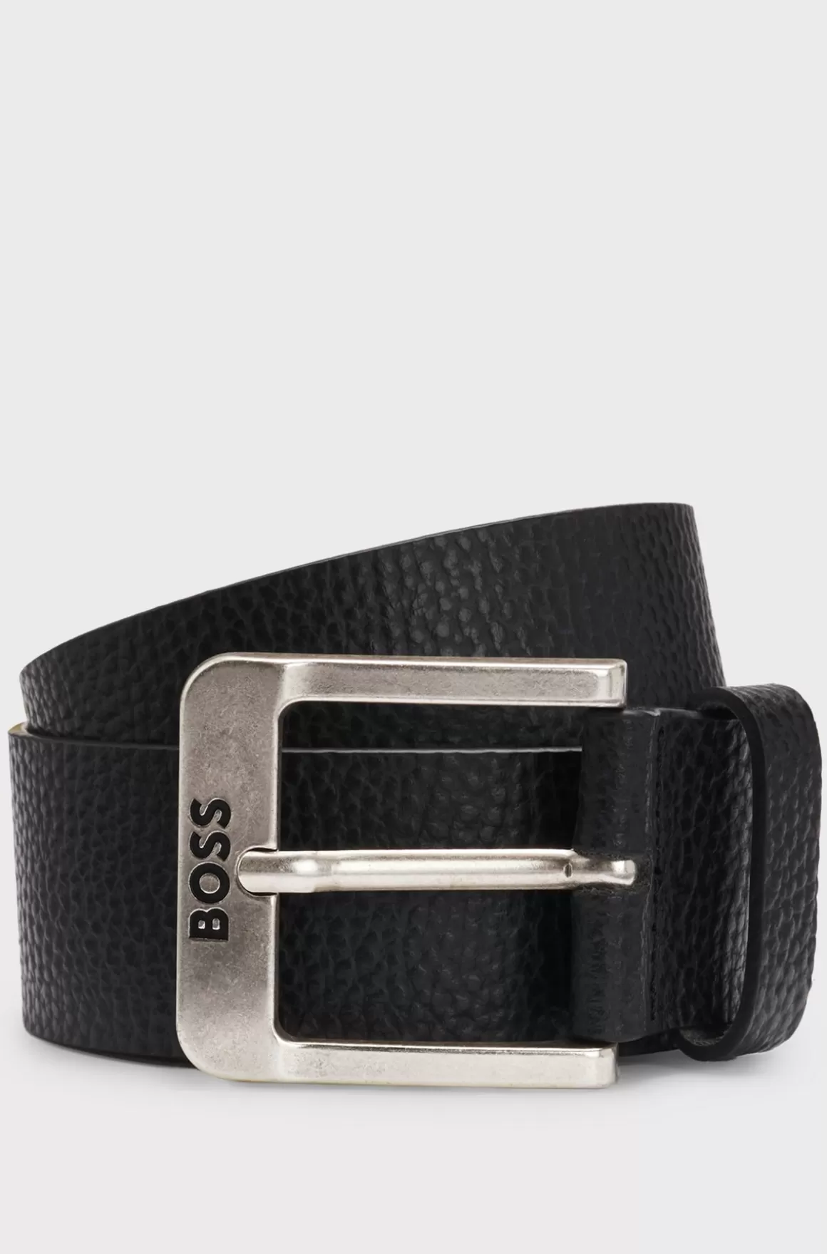 HUGO BOSS Bælte I Italiensk Læder Med Logospænde
