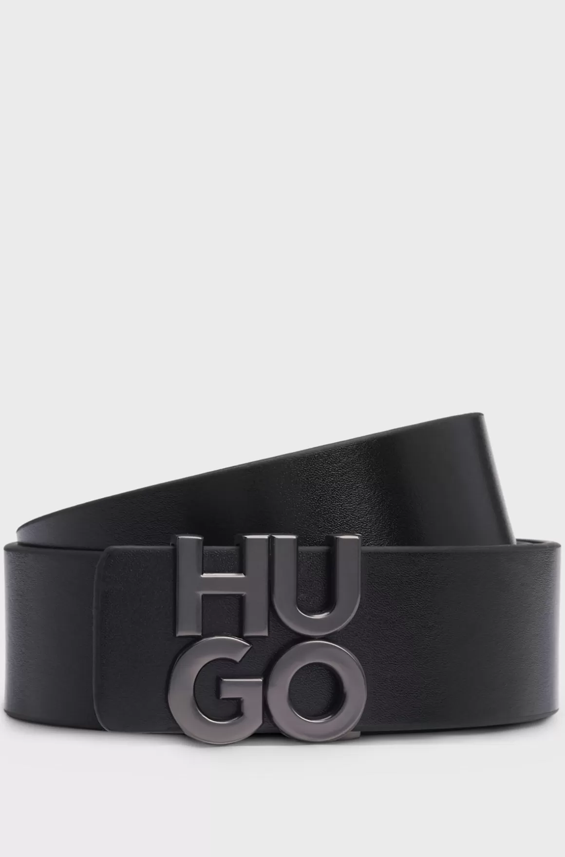 HUGO BOSS Bælte I Italiensk Læder Med Logospænde