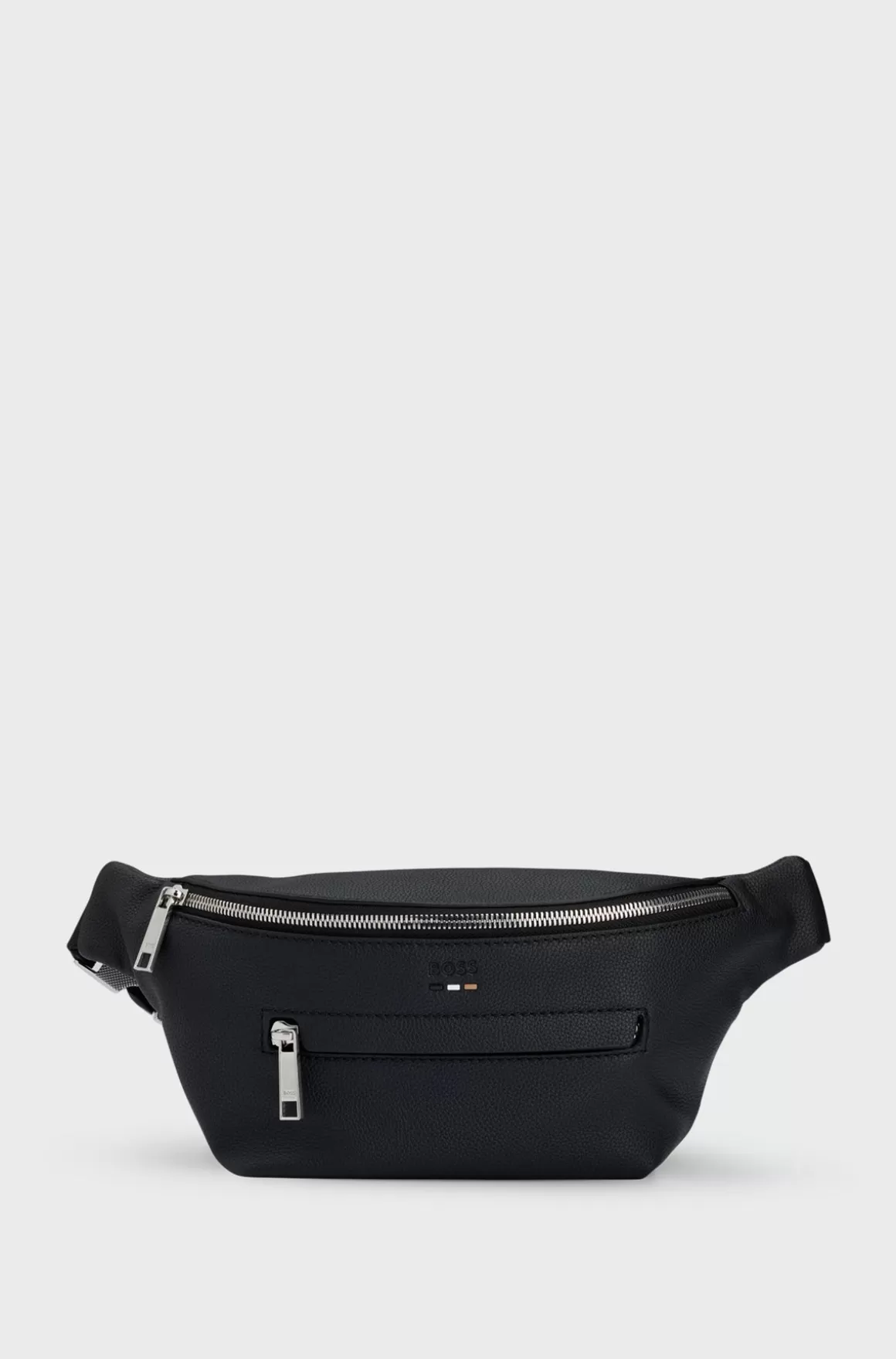 HUGO BOSS Bæltetaske I Imiteret Kornet Læder Og Med Præget Logo