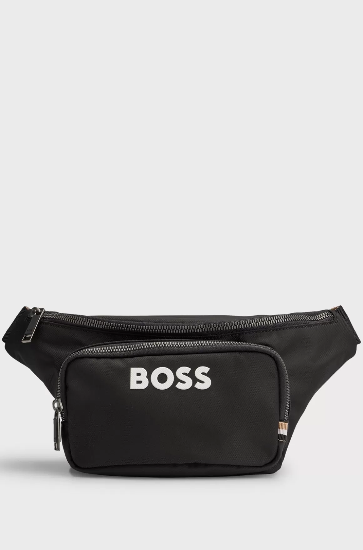 HUGO BOSS Bæltetaske I Strukturmateriale Med Kontrastlogo