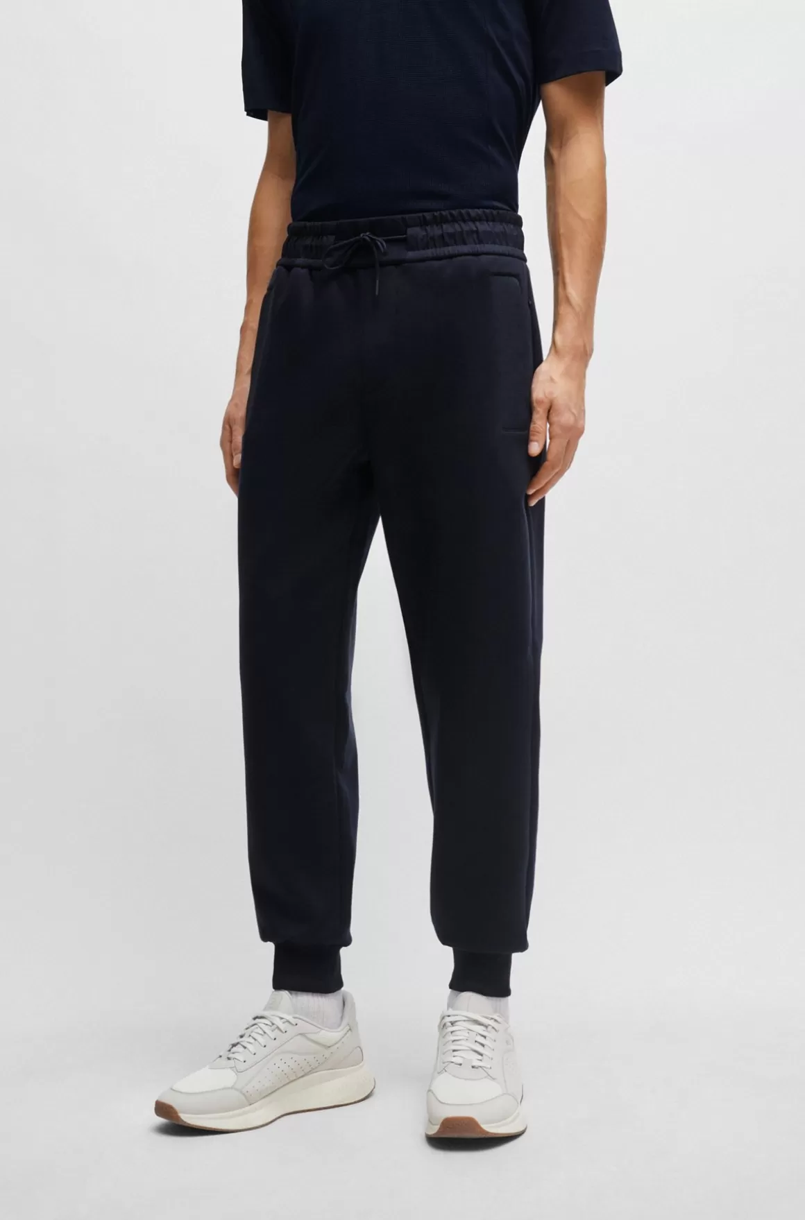 HUGO BOSS Bomuldsblandet Tracksuit-bukser Med Meshdetaljer