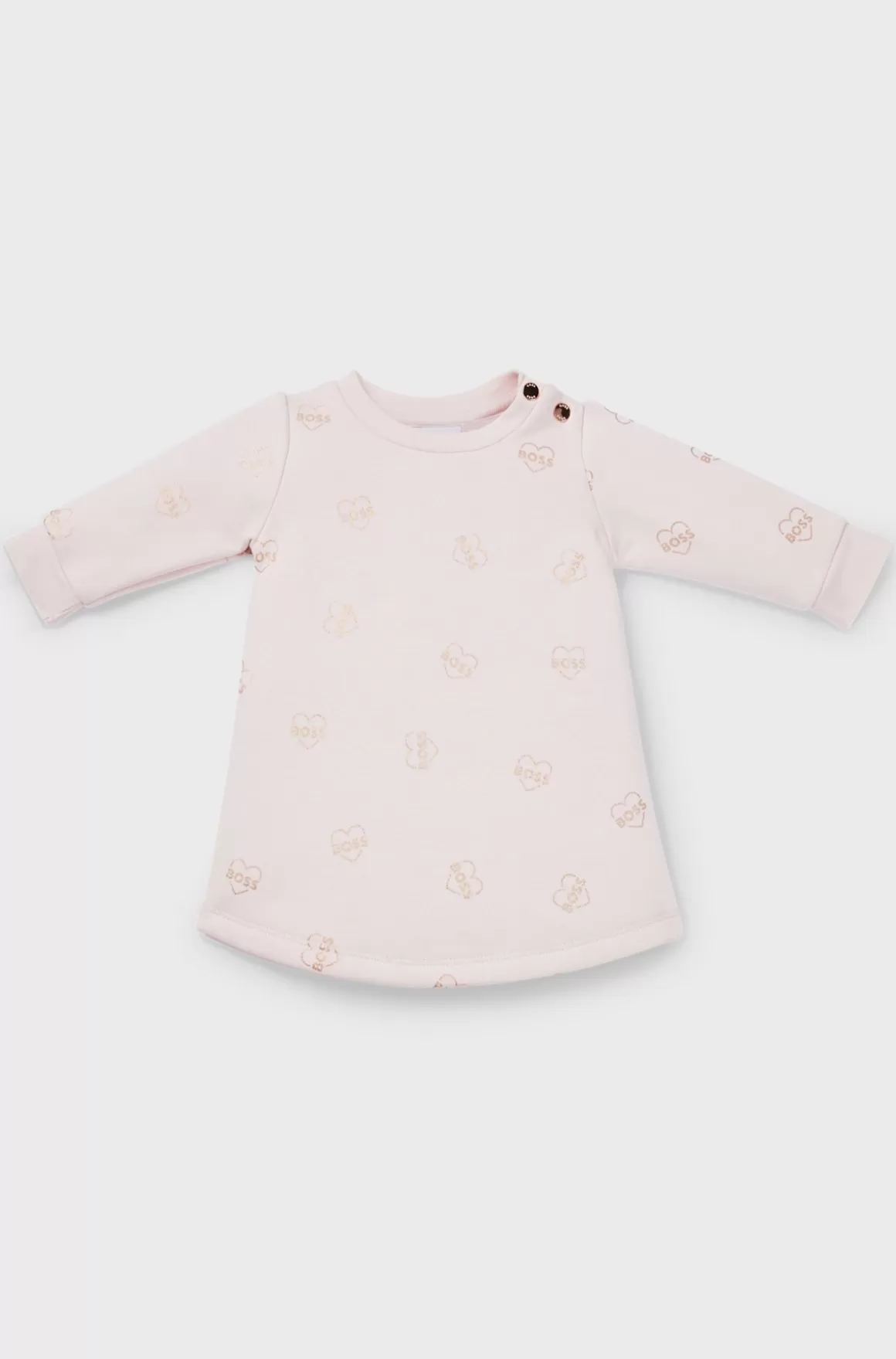 Børn HUGO BOSS Bomuldskjole Til Babyer I Bomuldsblanding Med Logoprint