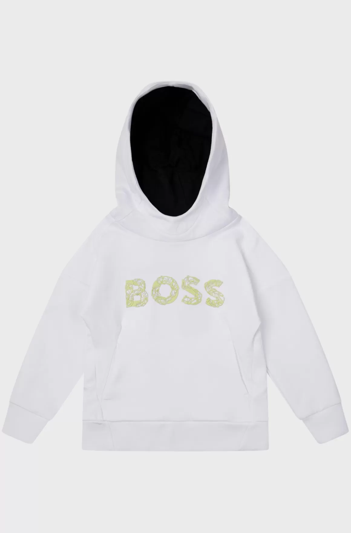 Børn HUGO BOSS BOSS X AJBXNG Hættetrøje Til Drenge I Bomuldsblanding Med Eksklusivt Logotryk