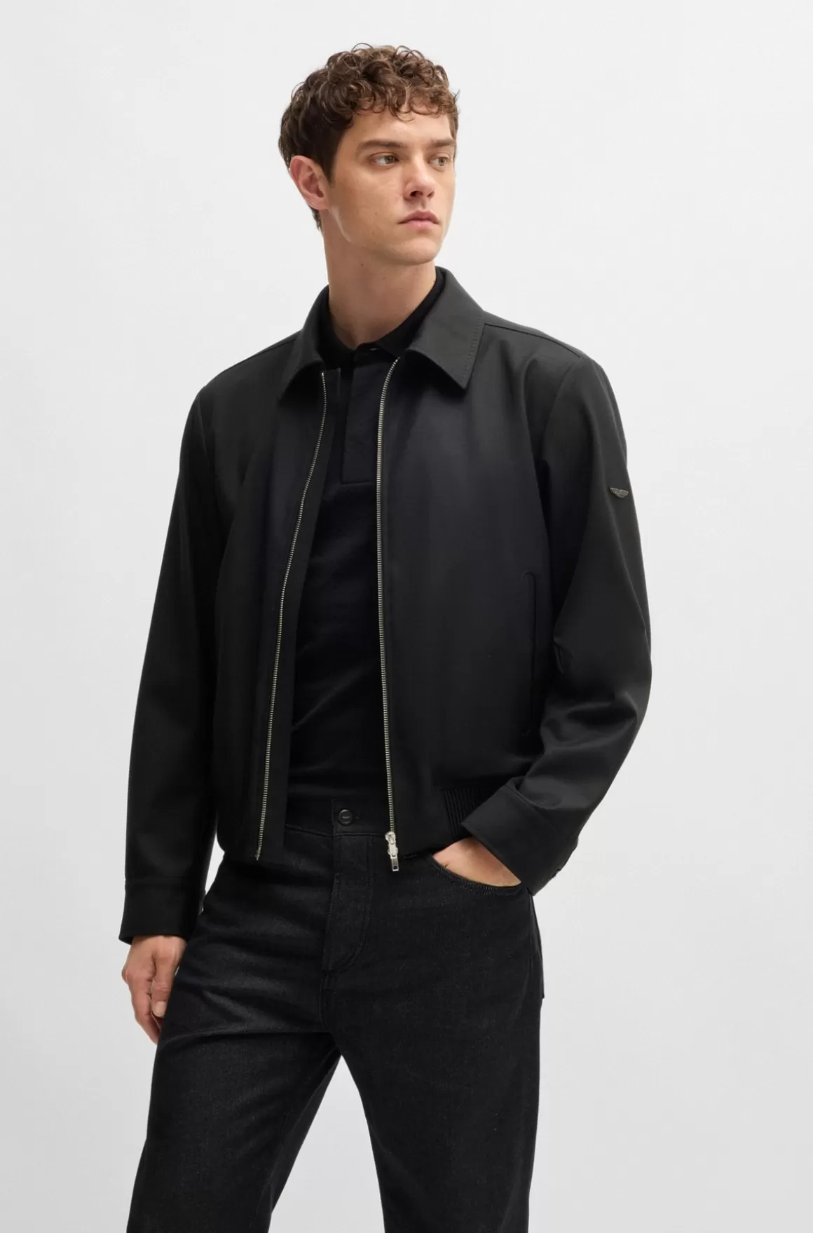 HUGO BOSS BOSS X ASTON MARTIN Bomberjakke I Vandskyende Uld