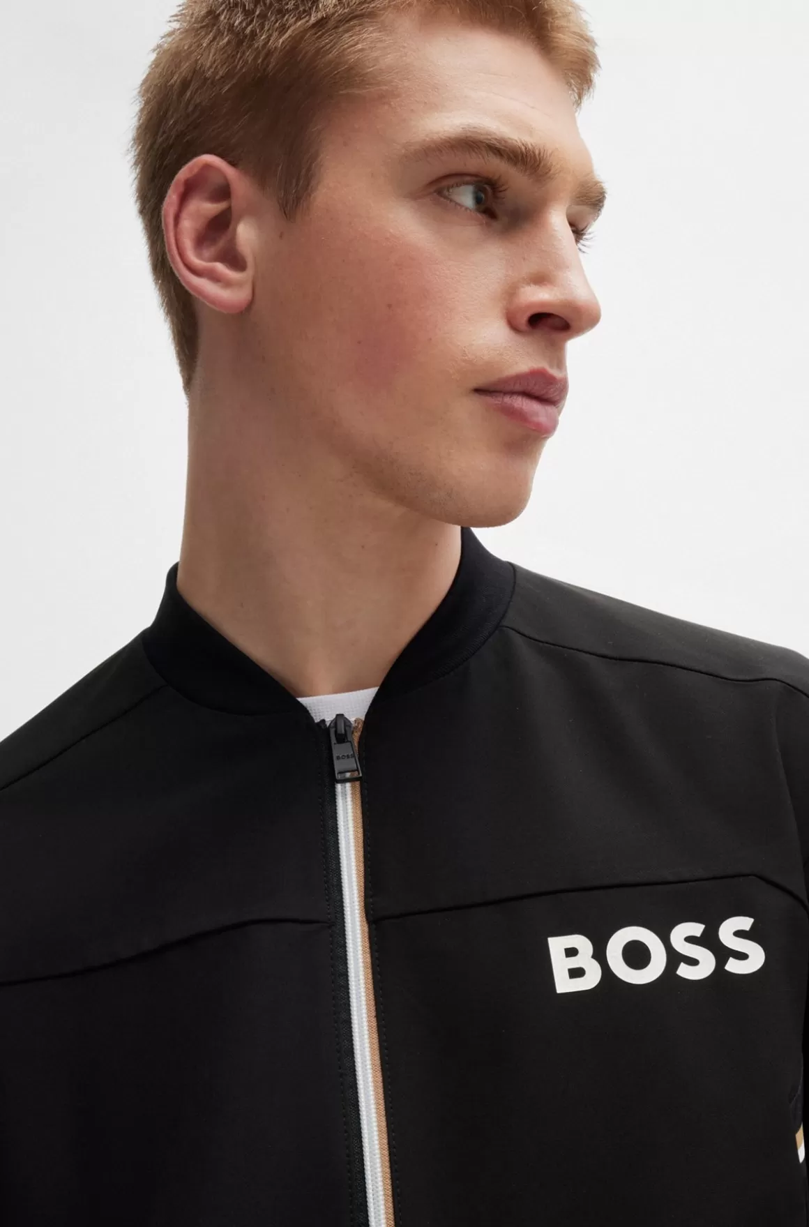 HUGO BOSS BOSS X Matteo Berrettini-tracksuit I Poplin Med Stræk Samt Signaturdetaljer