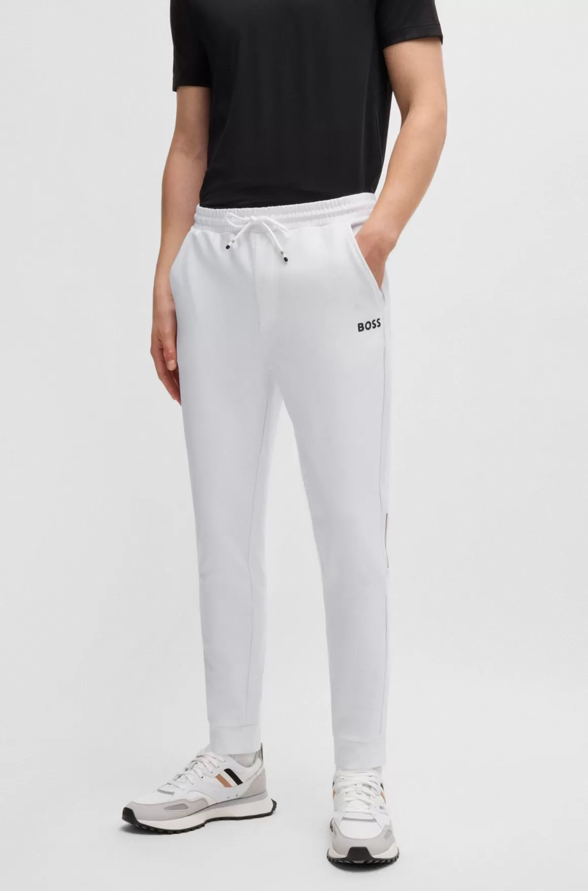 HUGO BOSS BOSS X Matteo Berrettini-tracksuit-bukser Med Kontrastkantbånd Og Branding