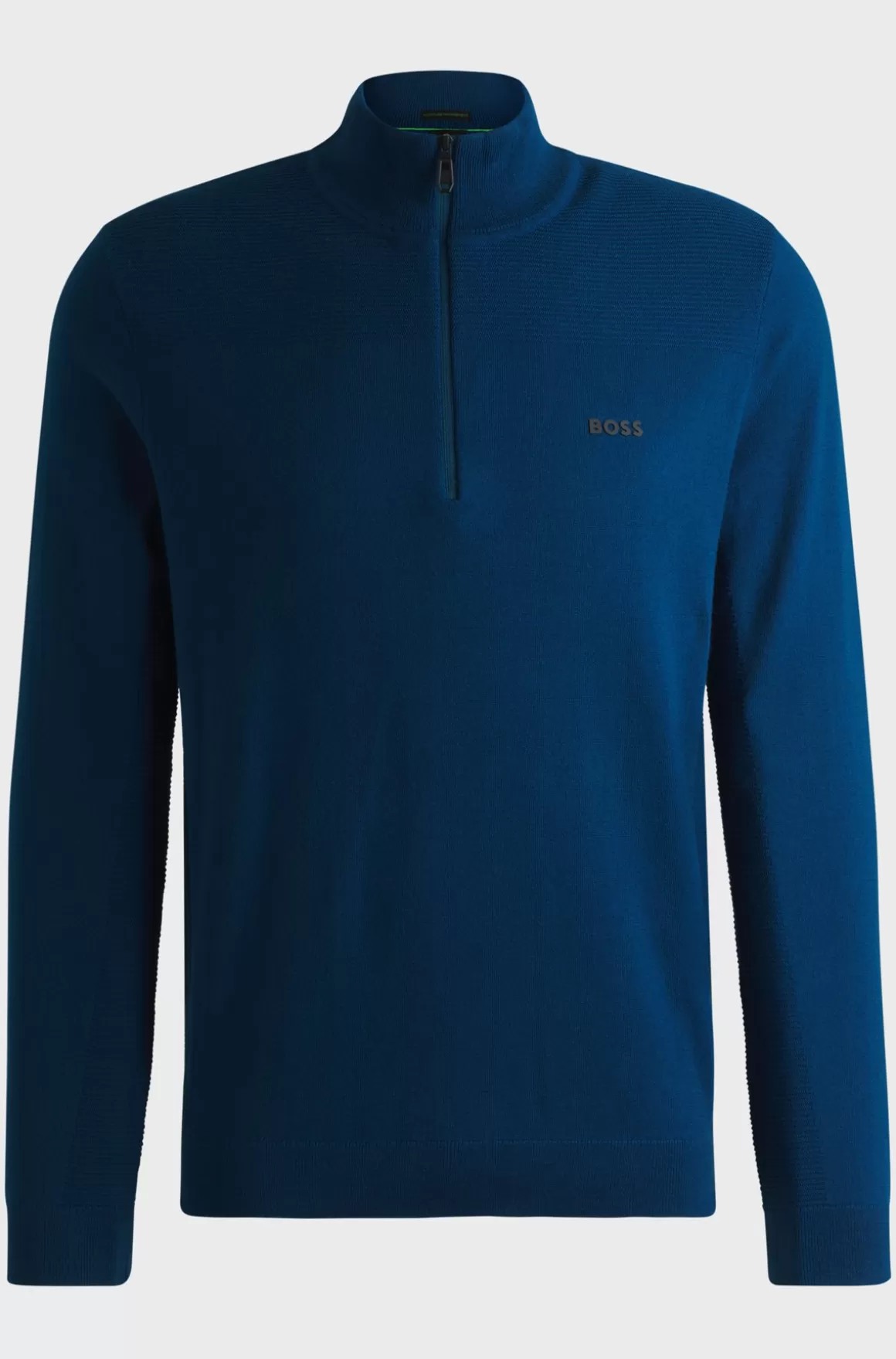 HUGO BOSS Brandet Sweater Med Lynlås I Halsen I Dry-flexstof