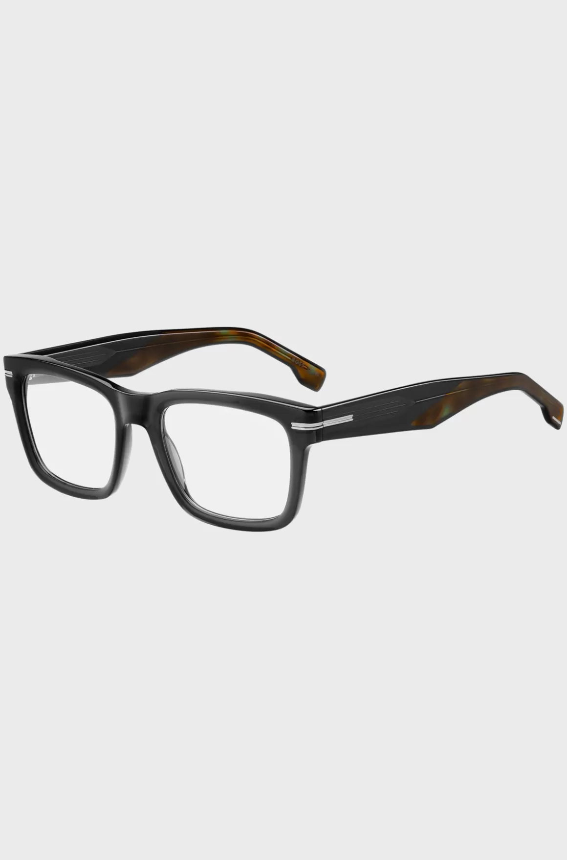 HUGO BOSS Briller Med Styrke I Gråt Acetat Med Mønstrede Spidser