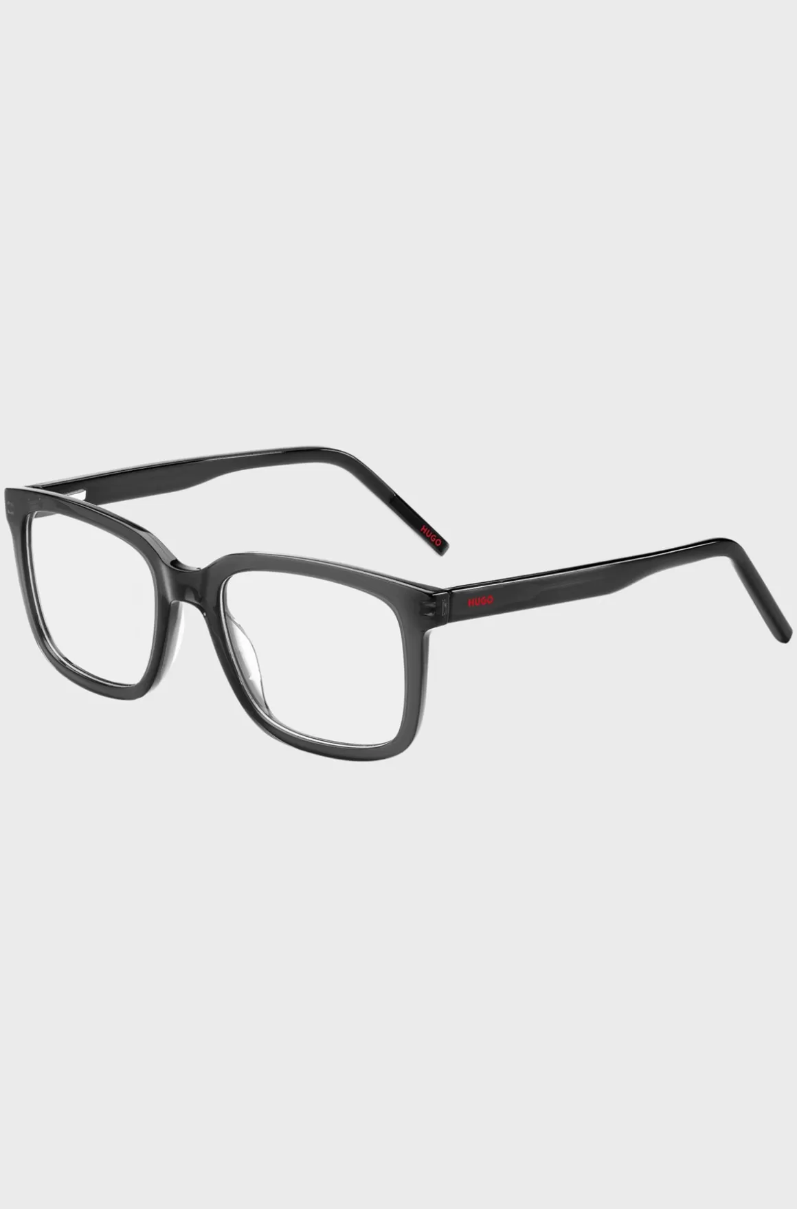 HUGO BOSS Briller Med Styrke I Sort Acetat Med Røde Logoer