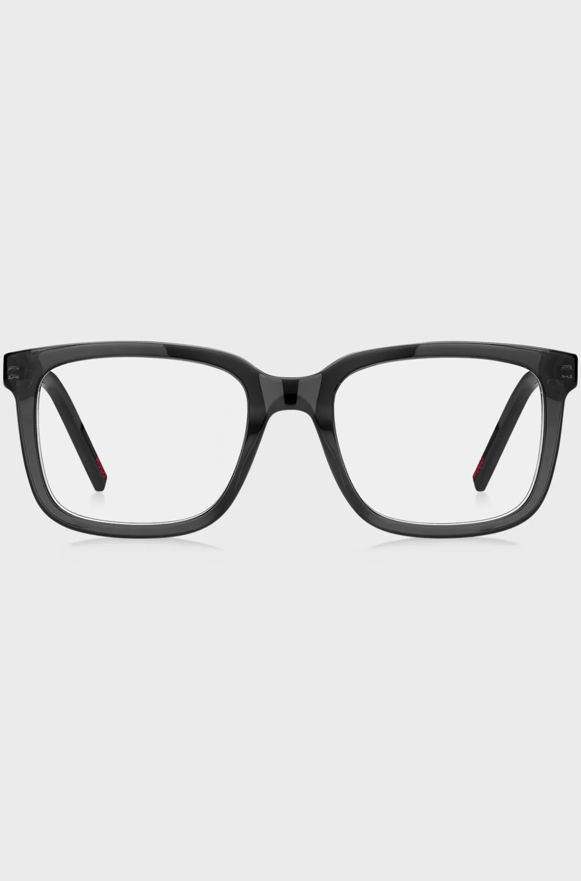 HUGO BOSS Briller Med Styrke I Sort Acetat Med Røde Logoer