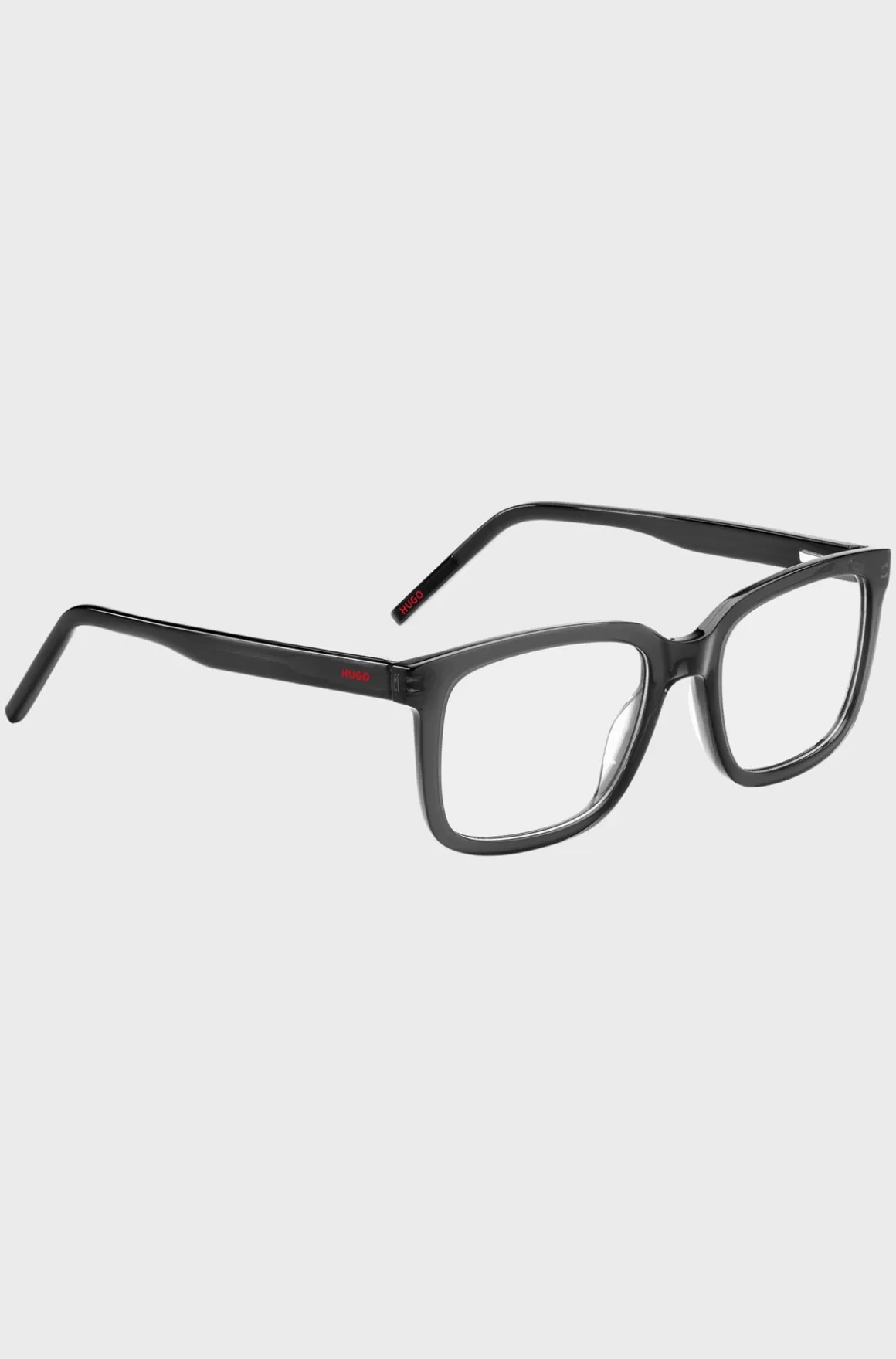 HUGO BOSS Briller Med Styrke I Sort Acetat Med Røde Logoer