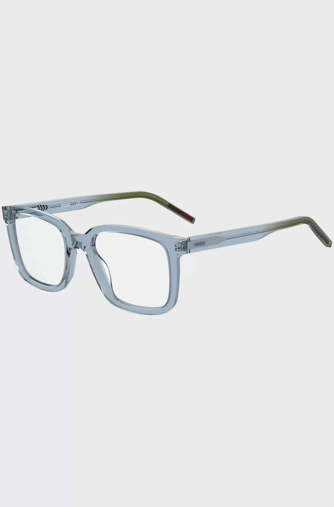 HUGO BOSS Brillestel Til Briller Med Styrke I Gennemsigtig Blå Og Grøn Acetat