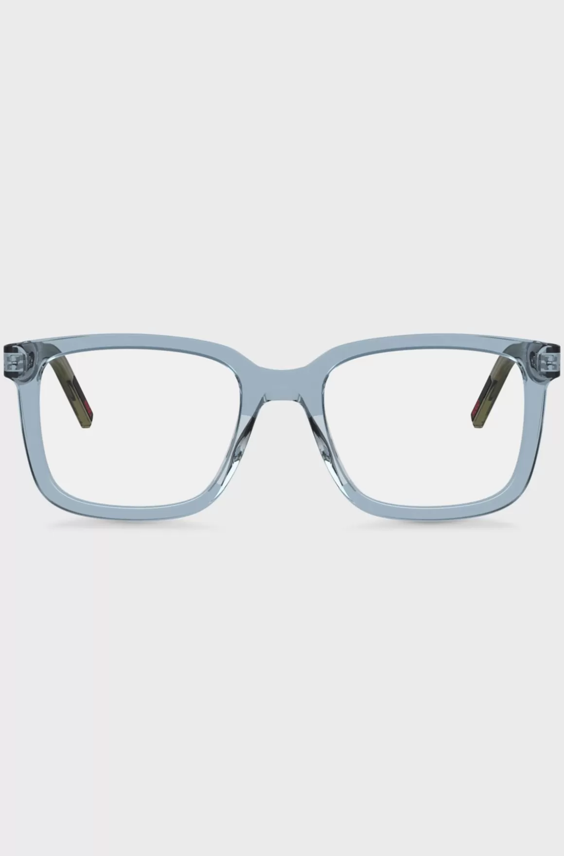 HUGO BOSS Brillestel Til Briller Med Styrke I Gennemsigtig Blå Og Grøn Acetat