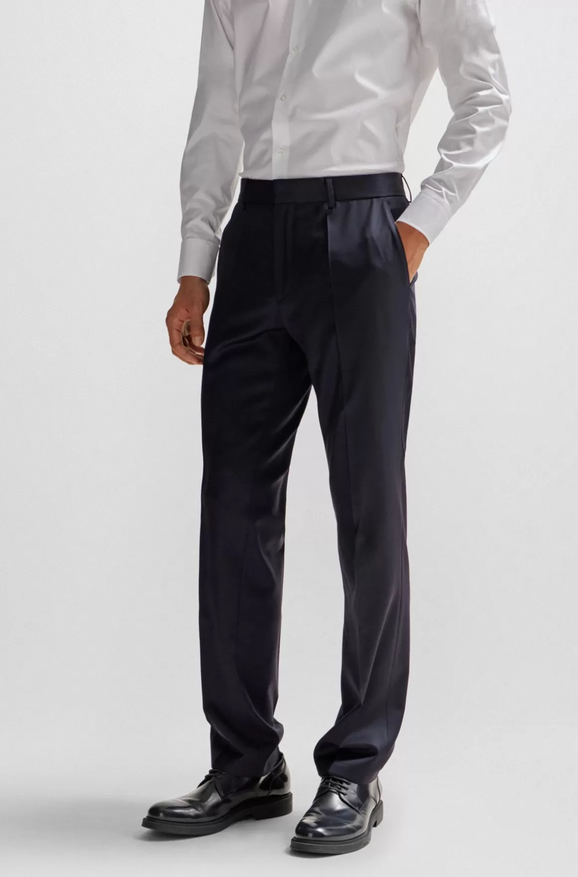 HUGO BOSS Bukser I Serge Af Ny Uld Med Regular Fit