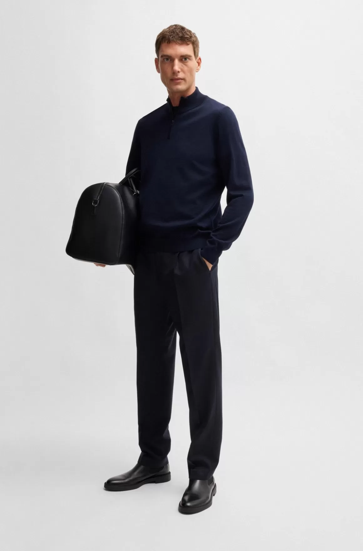 HUGO BOSS Bukser I Uld Med Stræk Fra BOSS SELECTED BY BECKHAM