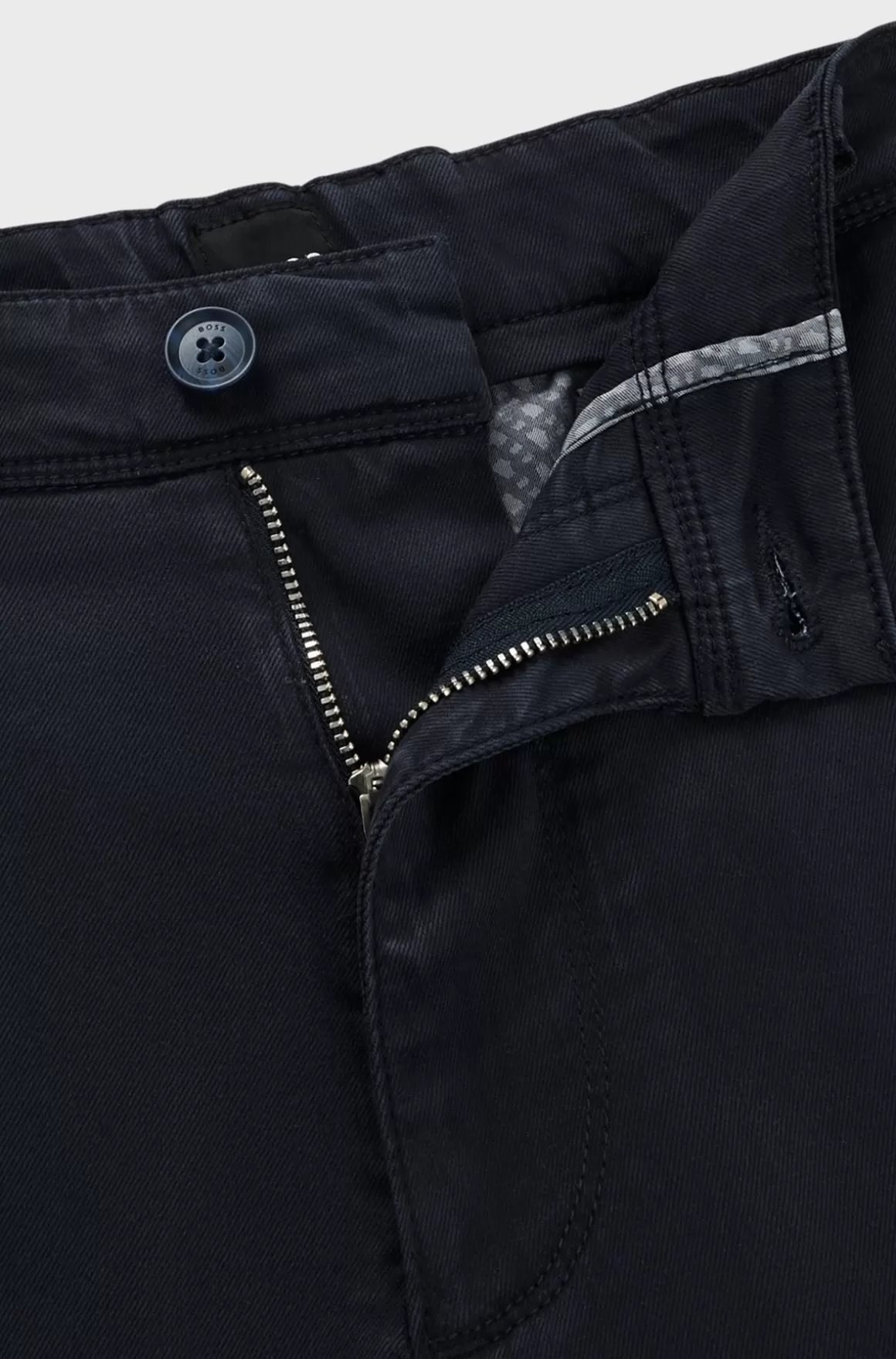 HUGO BOSS Bukser Med Almindelig Talje Og Tapered Fit I Twill Med Stræk
