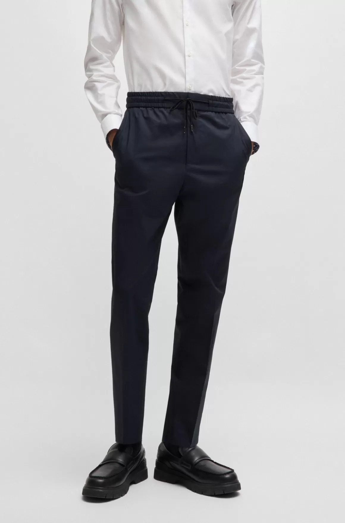 HUGO BOSS Bukser Med Extra Slim Fit I Vaskbar Bomuld Med Performance-stræk