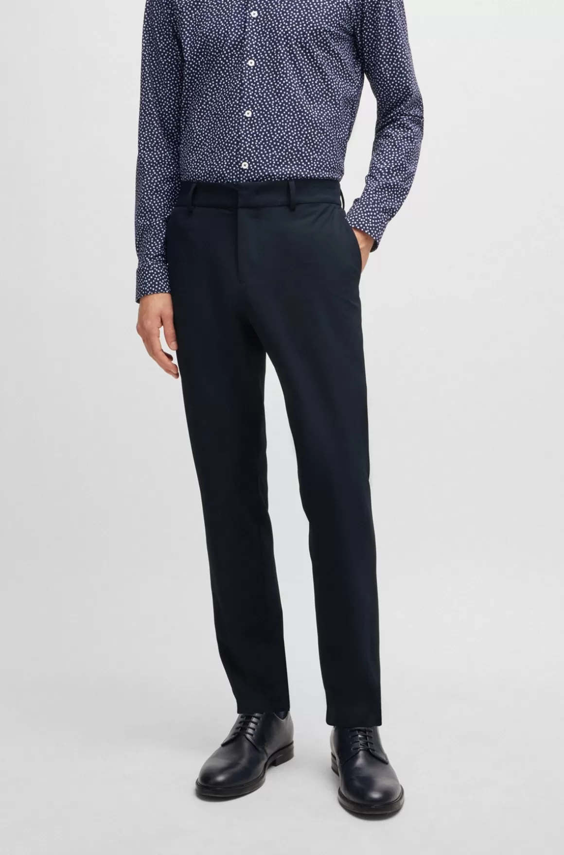 HUGO BOSS Bukser Med Moderne Fit I Krølresistent Performance-stof Med Stræk