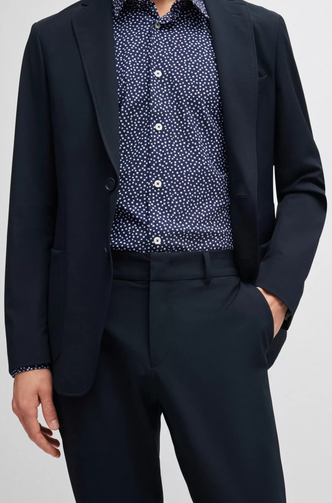 HUGO BOSS Bukser Med Moderne Fit I Krølresistent Performance-stof Med Stræk