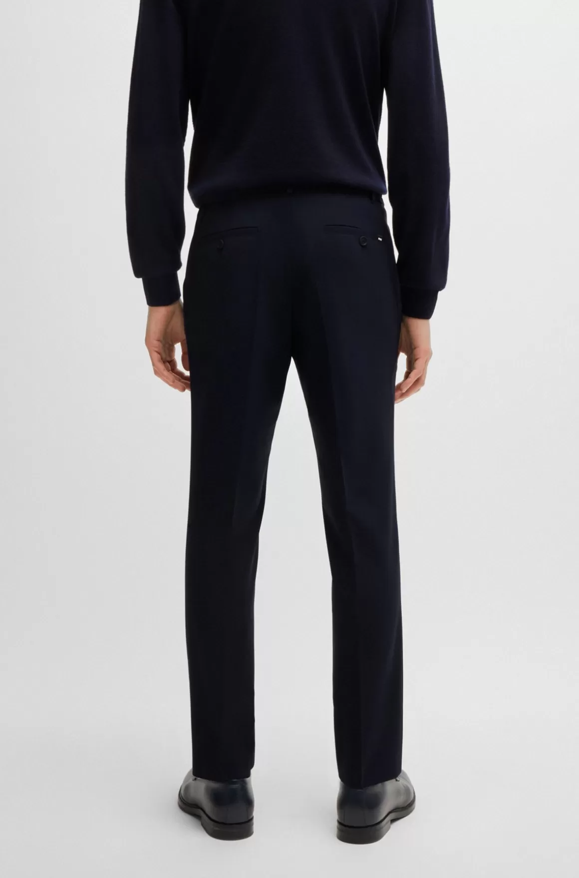 HUGO BOSS Bukser Med Moderne Fit I Performance-stof Af Uldblanding Med Stræk
