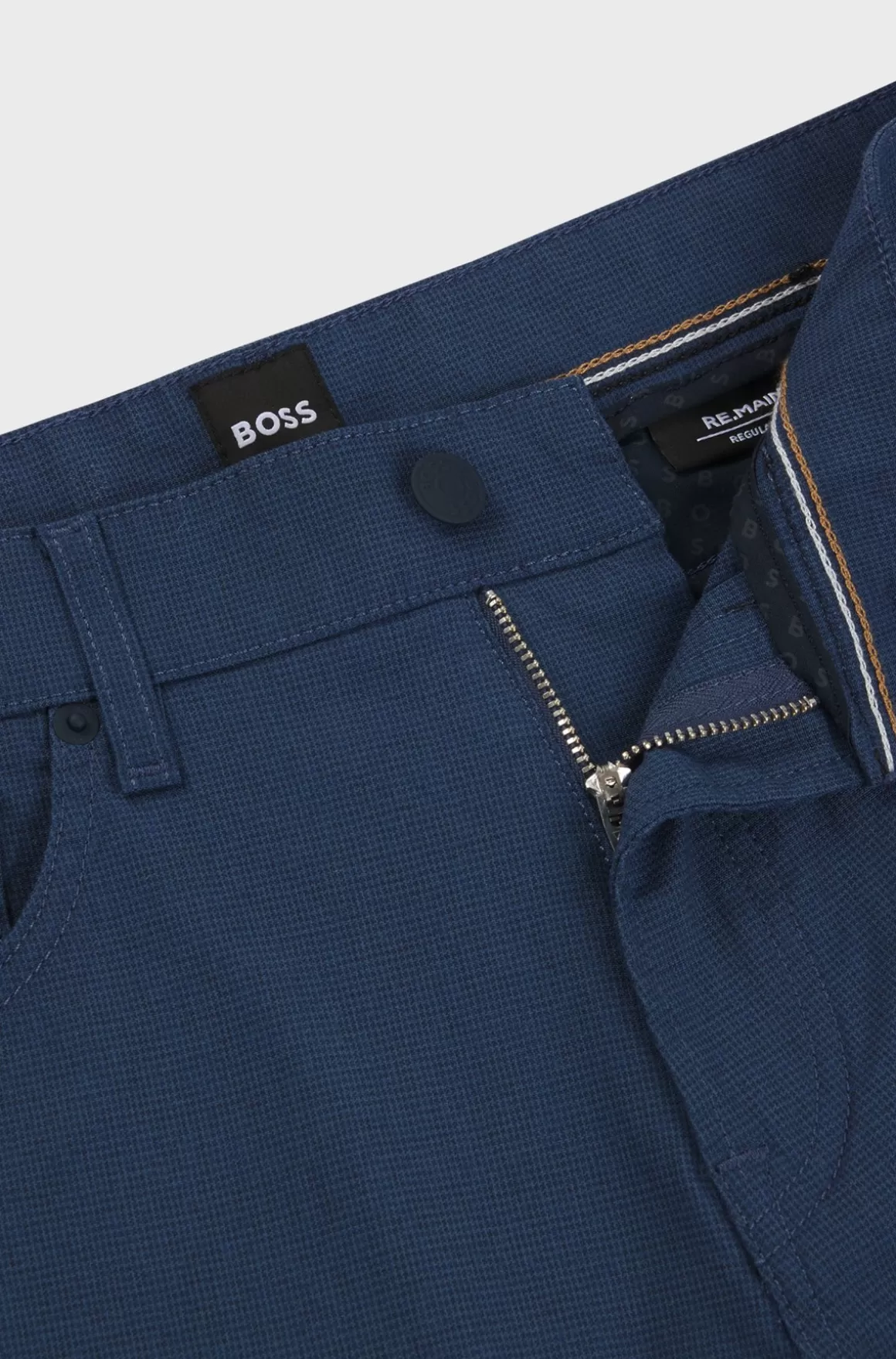 HUGO BOSS Bukser Med Regular Fit Og Almindelig Talje I Dobby Med Stræk