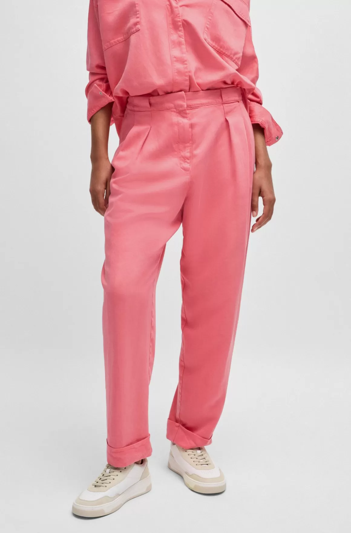 HUGO BOSS Bukser Med Regular Fit Og Tapered Ben