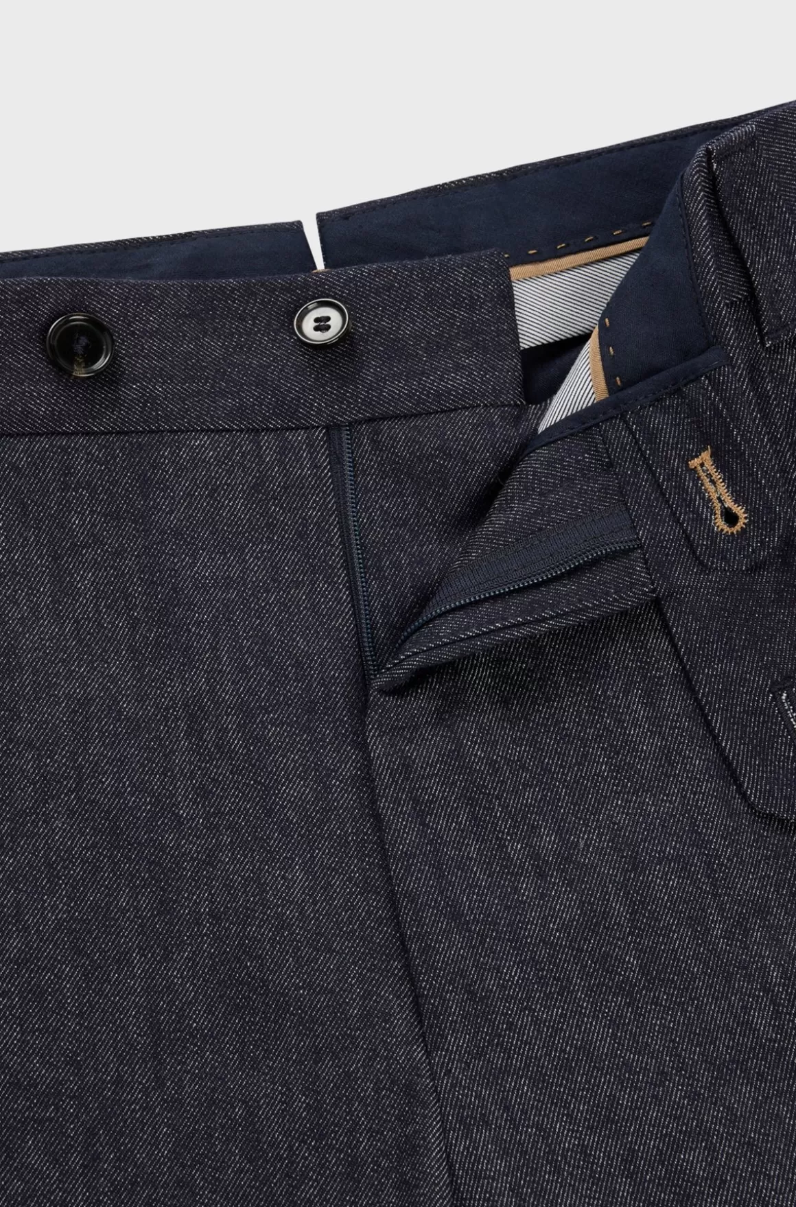 HUGO BOSS Bukser Med Relaxed Fit I Twillvævet Ny Uld Med Denimeffekt