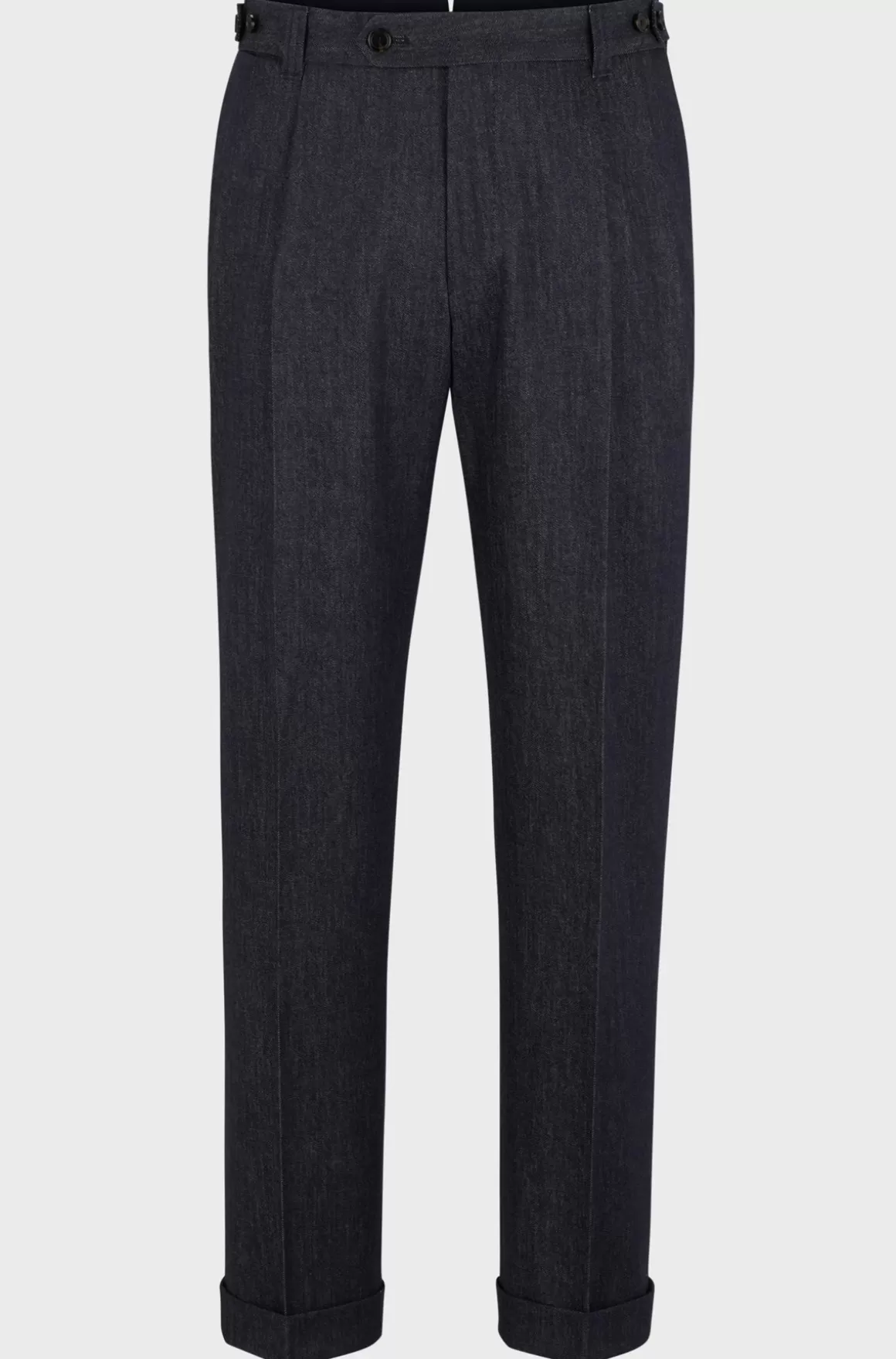 HUGO BOSS Bukser Med Relaxed Fit I Twillvævet Ny Uld Med Denimeffekt