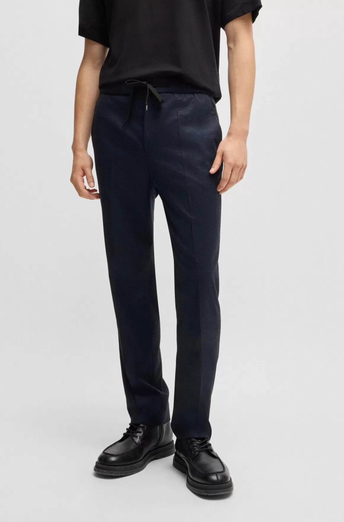HUGO BOSS Bukser Med Slim Fit Af Superfleksibel Flannel