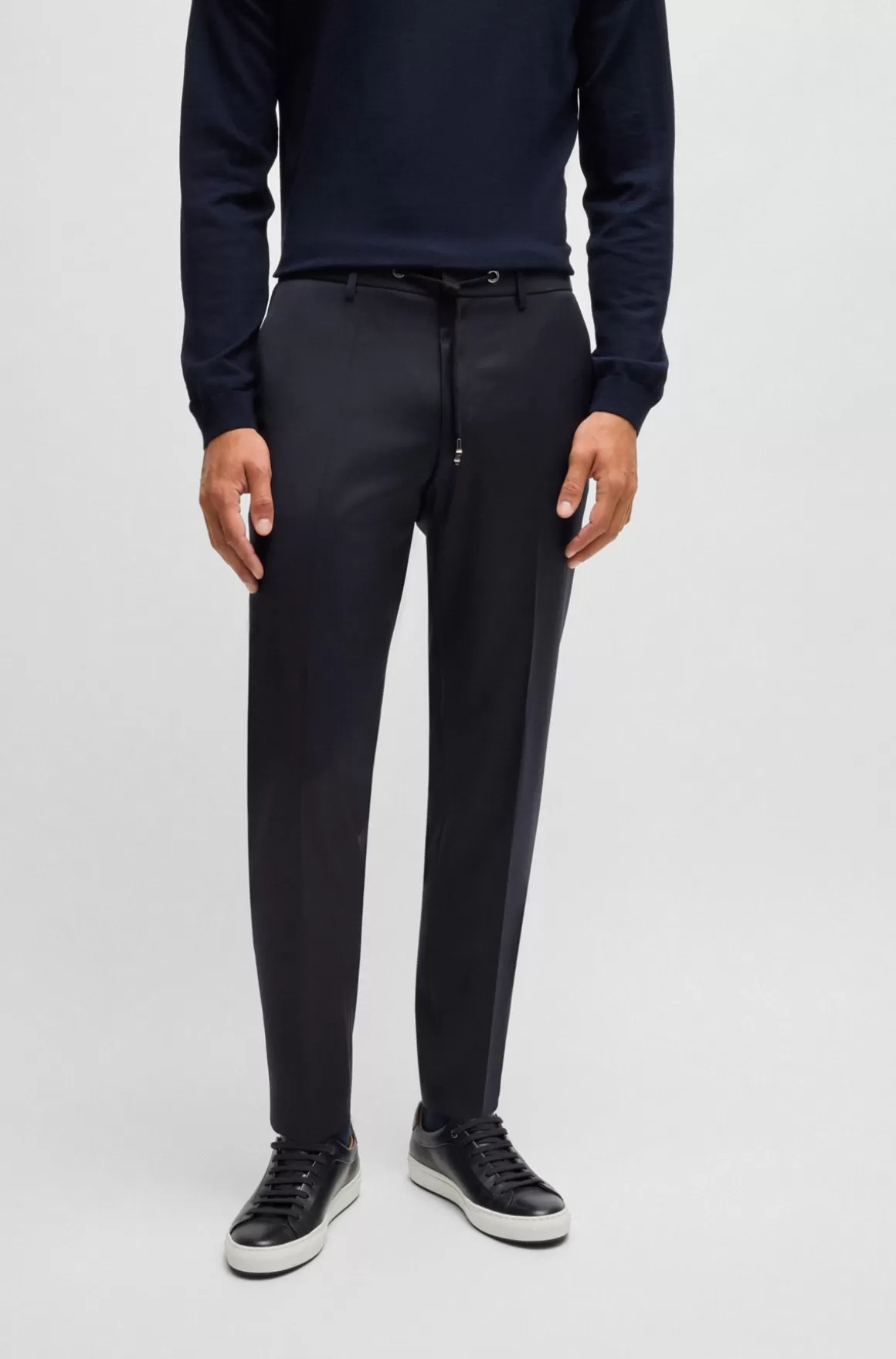 HUGO BOSS Bukser Med Slim Fit I Serge Af Ny Uld