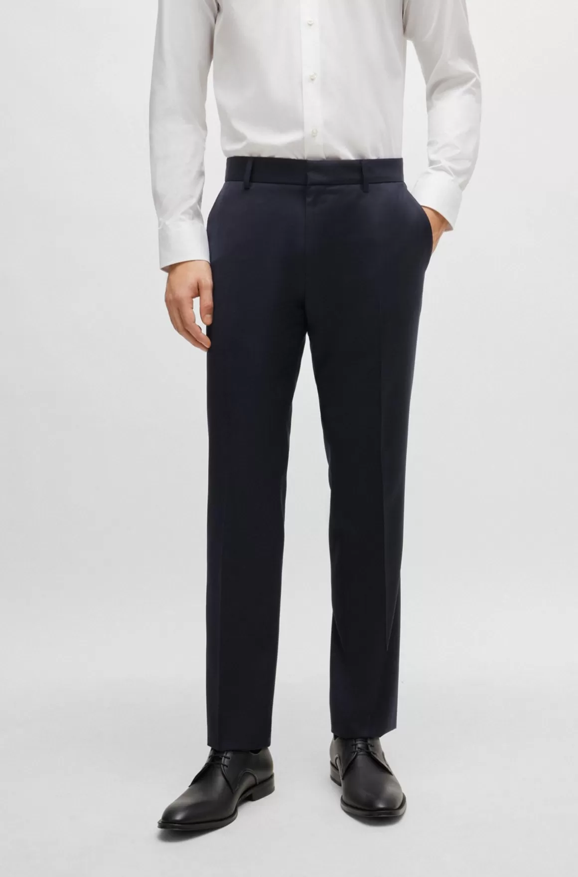 HUGO BOSS Bukser Med Slim Fit I Serge Af Ny Uld