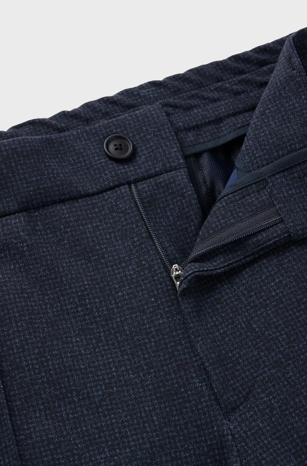 HUGO BOSS Bukser Med Tapered Fit I Jersey Med Stræk Og Mikromønster
