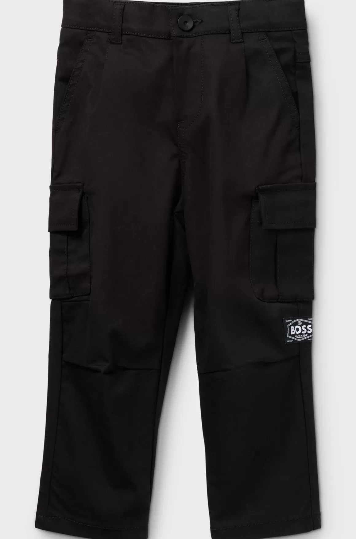 Børn HUGO BOSS Bukser Til Børn Med Tapered Fit I Bomuldstwill Med Stræk