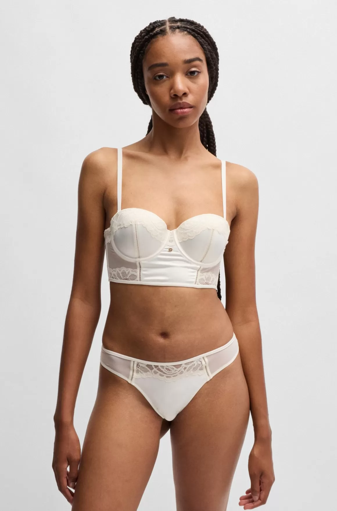 HUGO BOSS Bustier Med Bøjle Og Blondedetaljer Samt Dobbelt B-monogram
