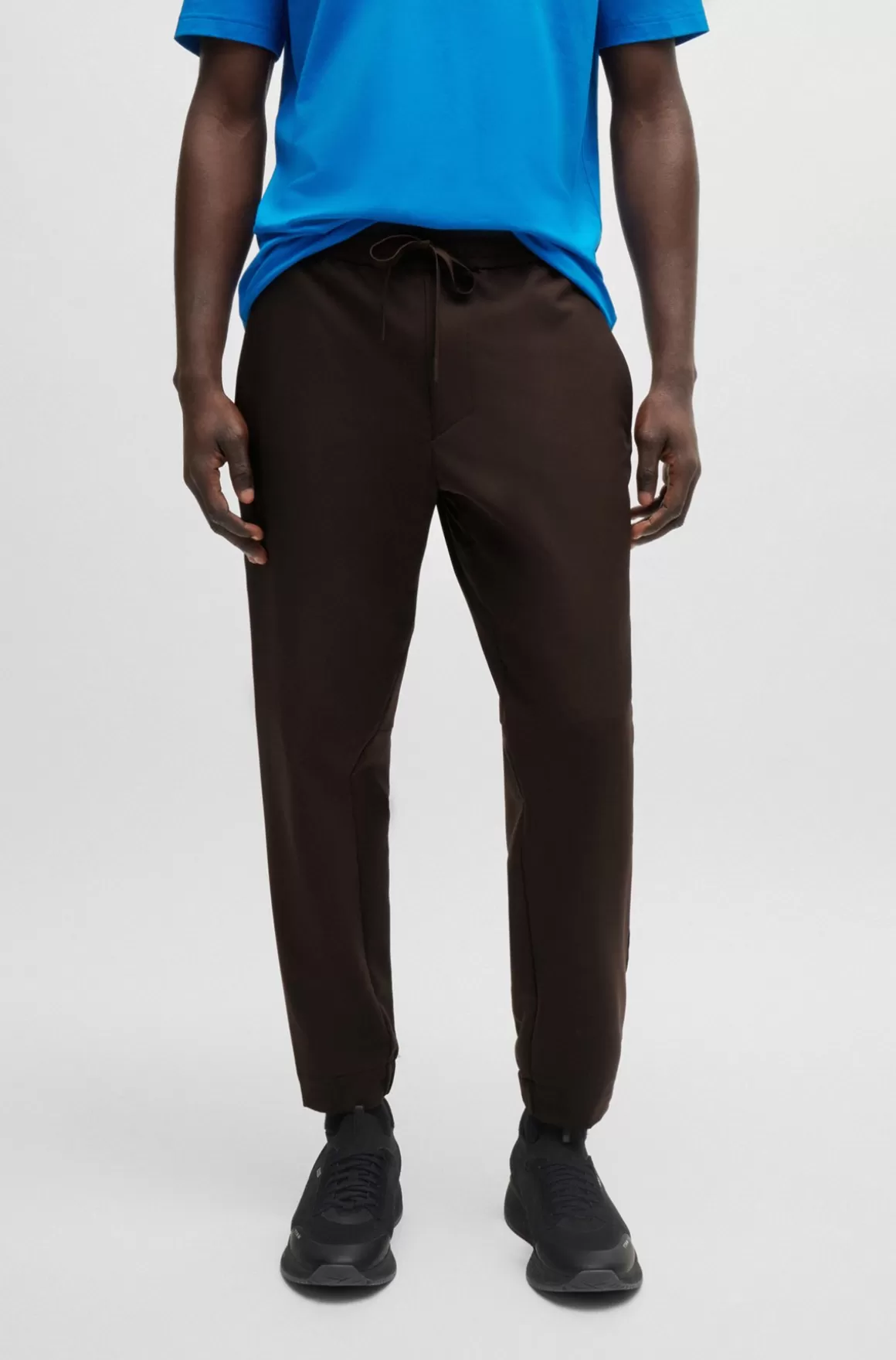 HUGO BOSS Chinos Med Tapered Fit I Strygelet Stof Med Stræk I Fire Retninger