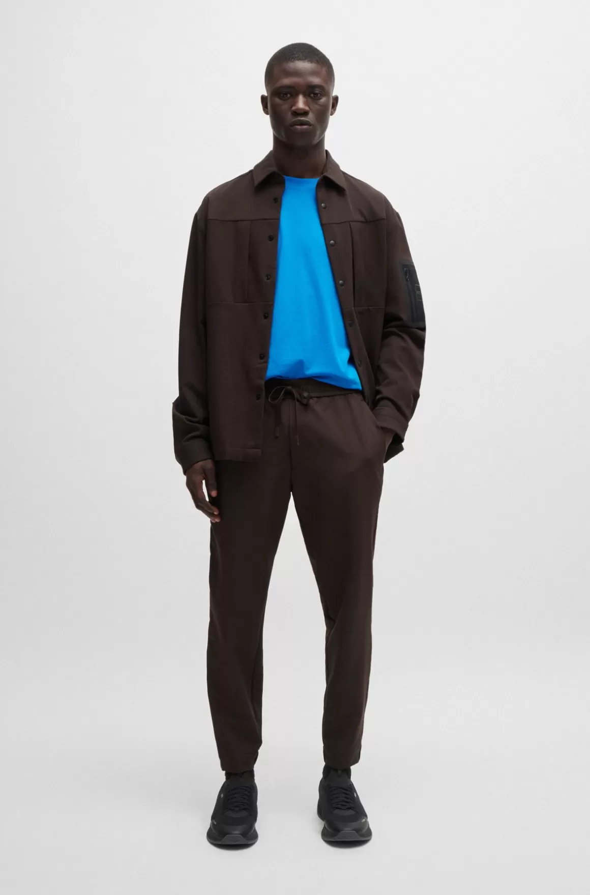 HUGO BOSS Chinos Med Tapered Fit I Strygelet Stof Med Stræk I Fire Retninger