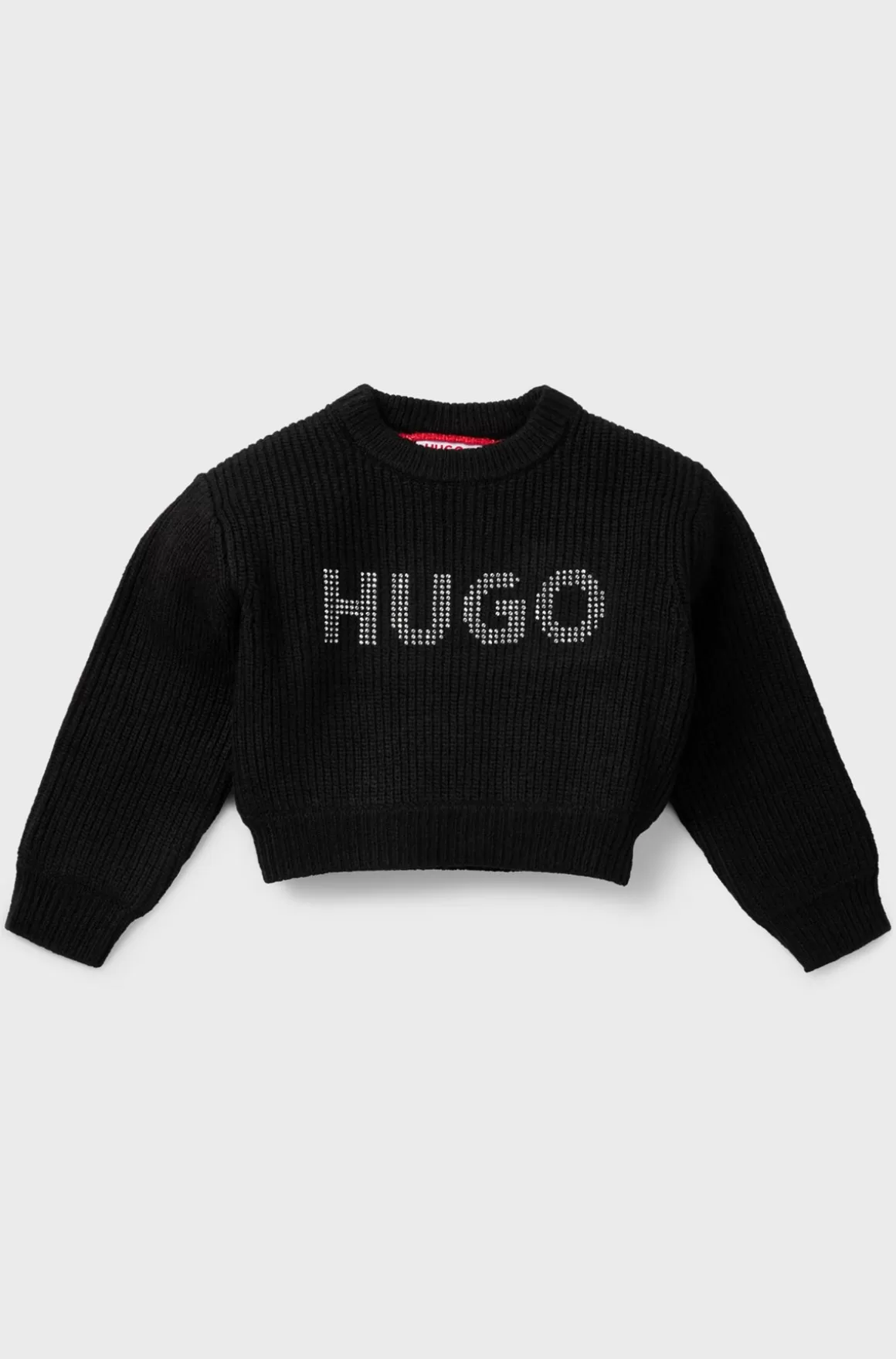 Børn HUGO BOSS Cropped Sweater Med Nittelogo Til Børn