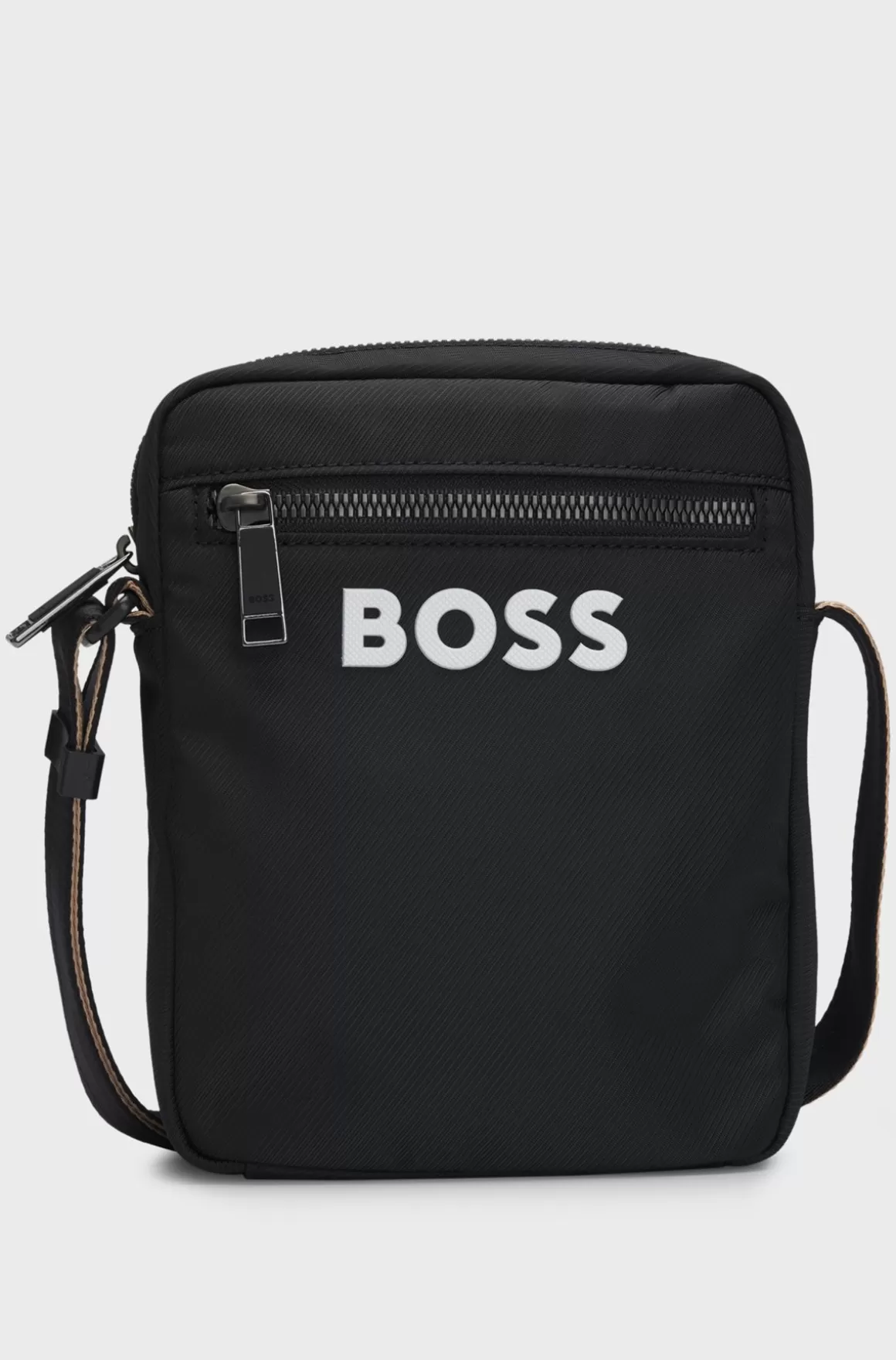HUGO BOSS Crossbodytaske Med Kontrastfarvet Logo Og Signaturstribet Rem